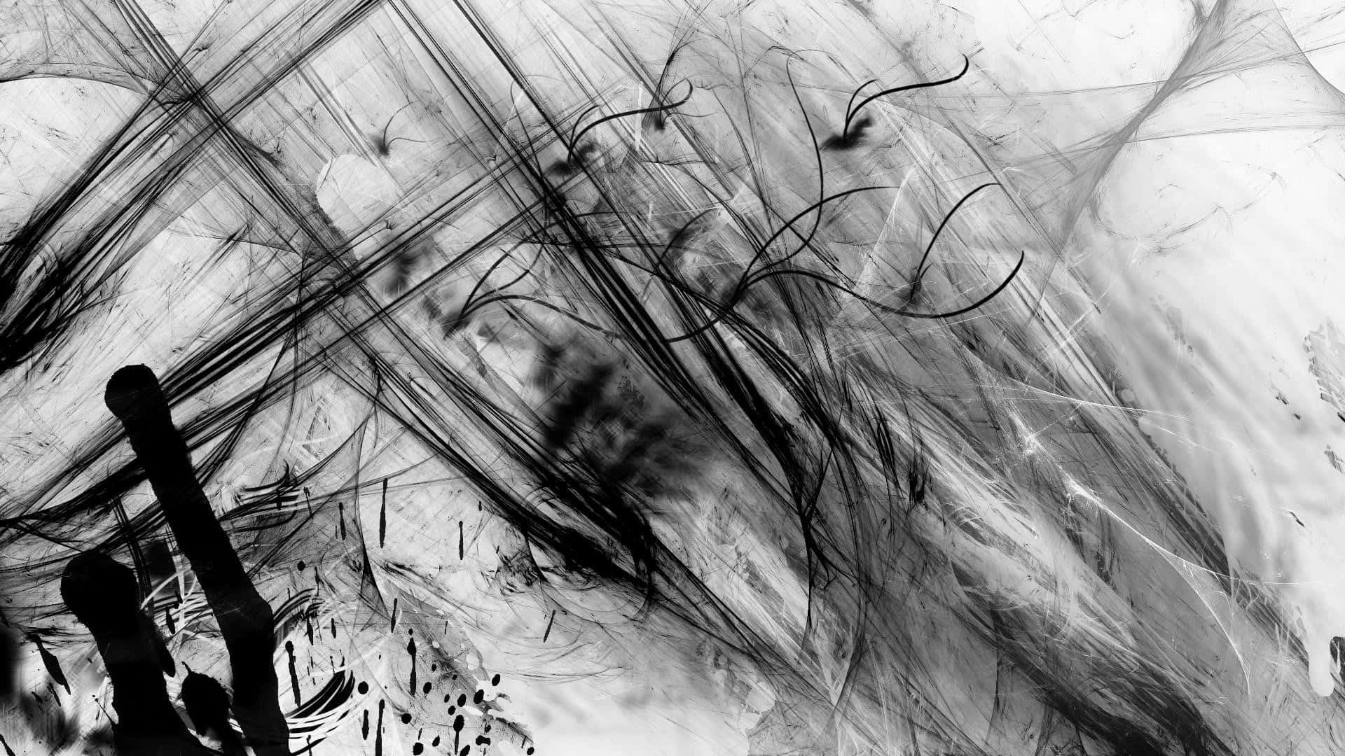 1920x1080 Black And White Abstract Art Wallpaper