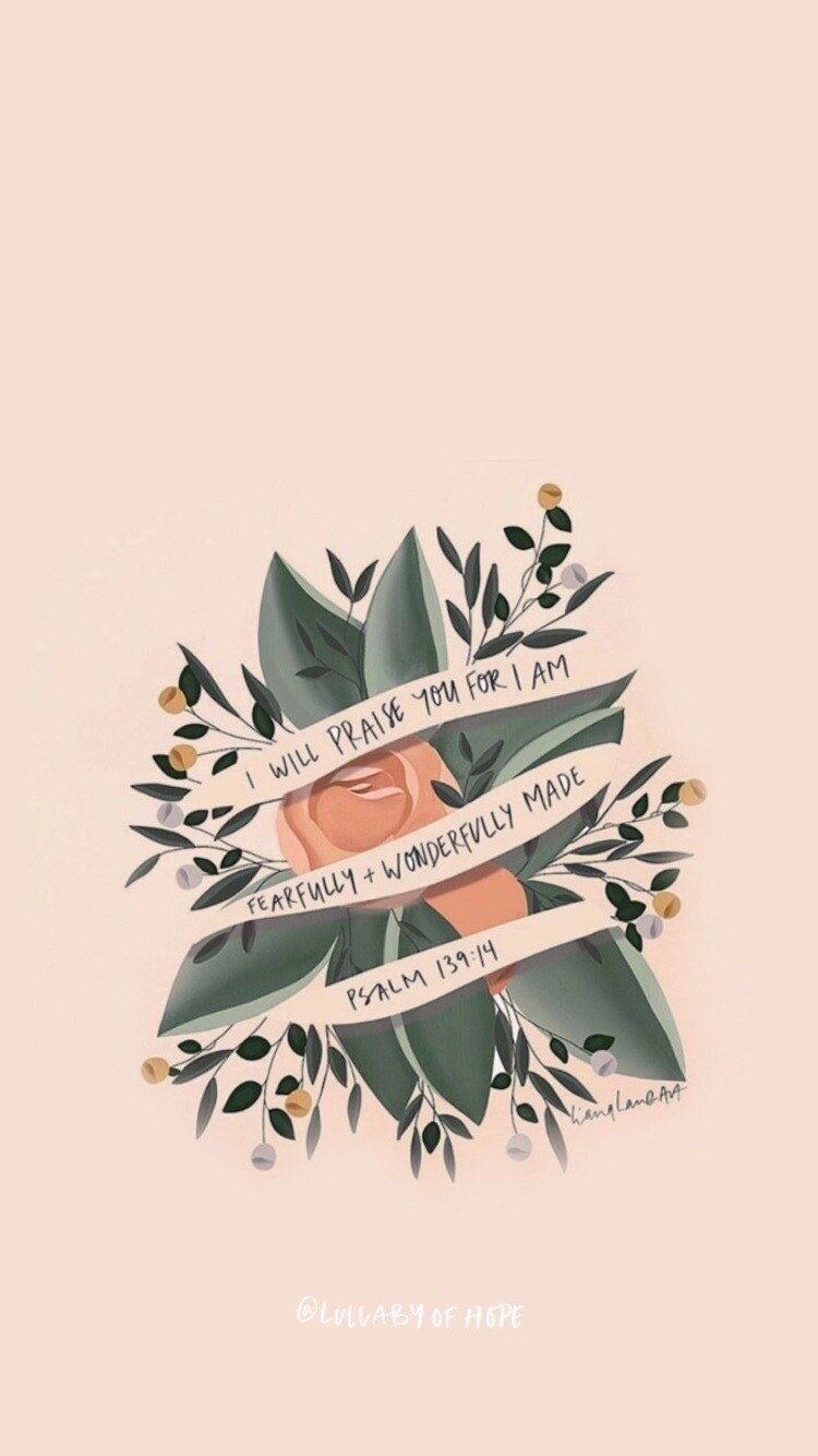 750x1334 Psalm 139:14 Wallpaper