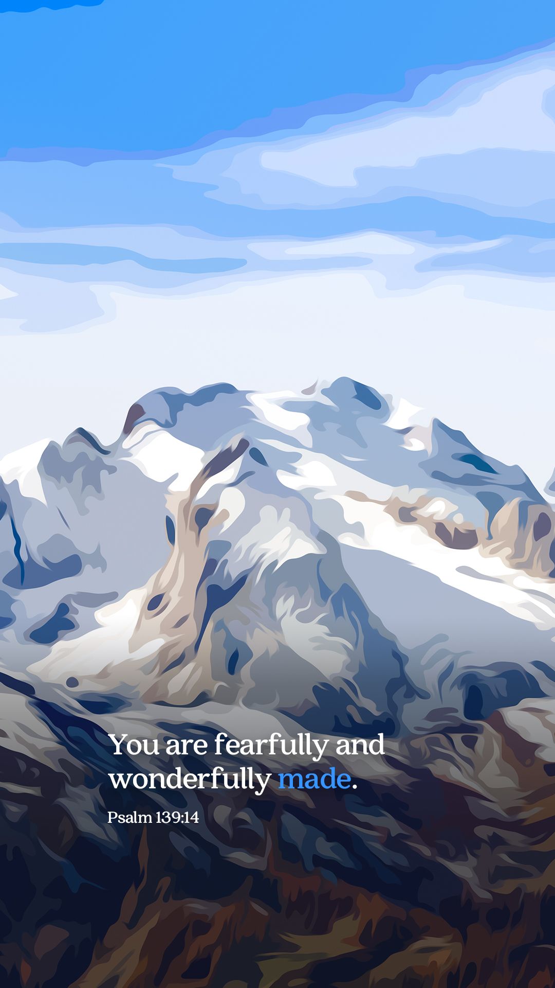 1080x1920 Psalm 139:14. The Verse Project. Biblical Encouragement from God's Promises