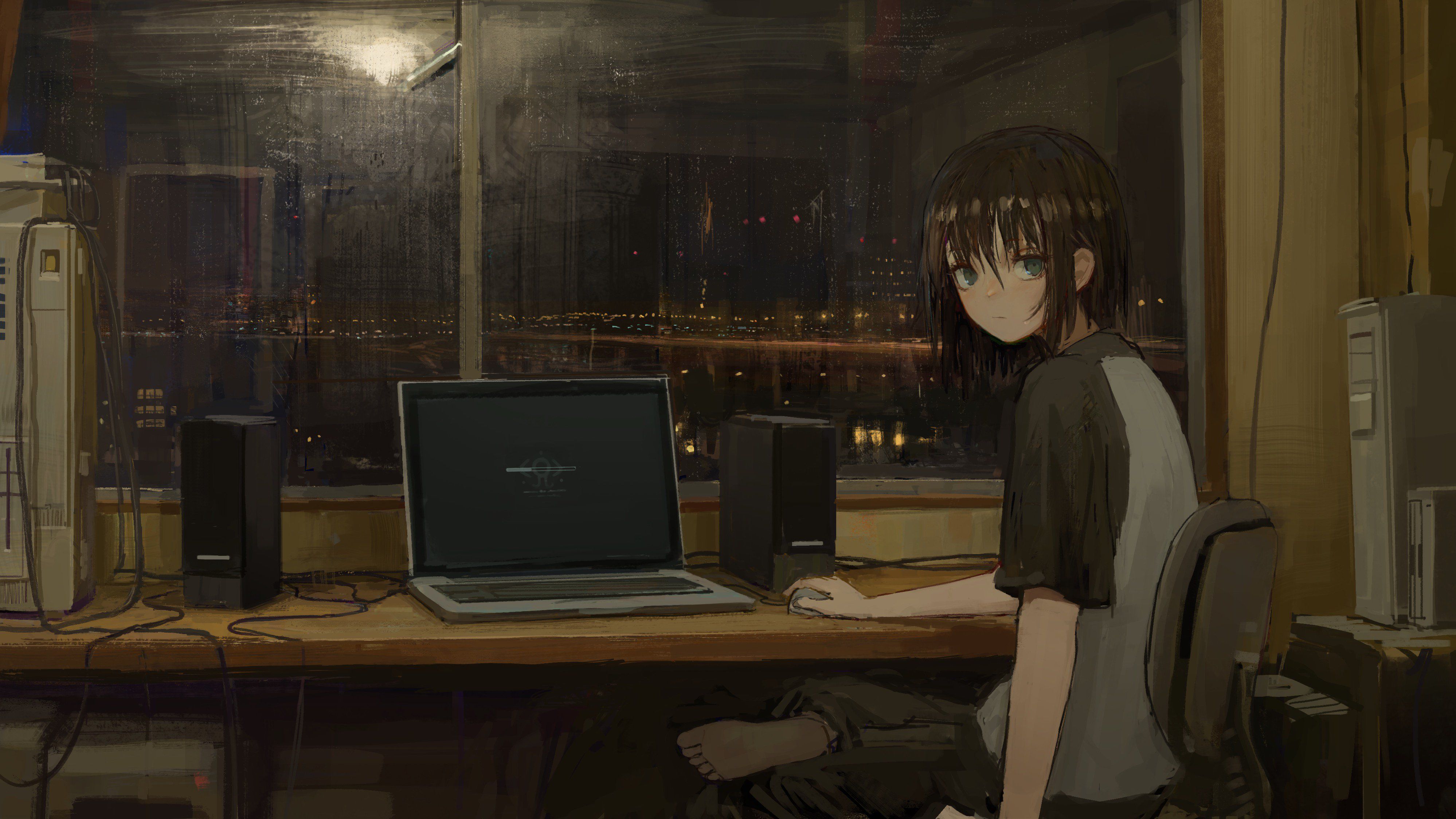 3996x2250 Anime Programmer Wallpaper