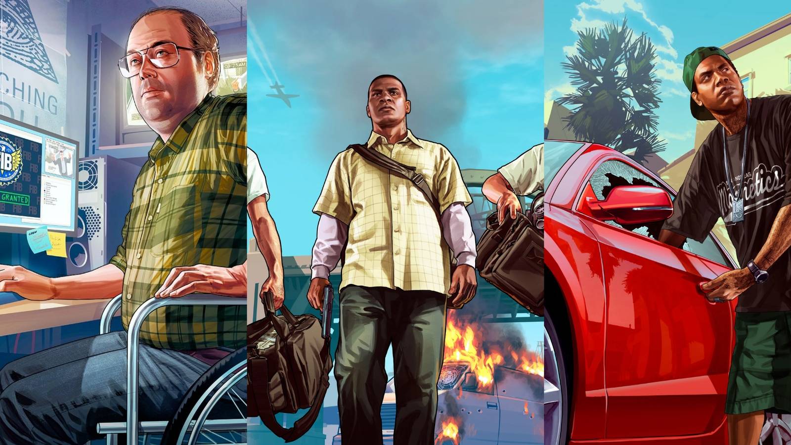 1600x900 Every Main Character And Their Voice Actor In GTA 5