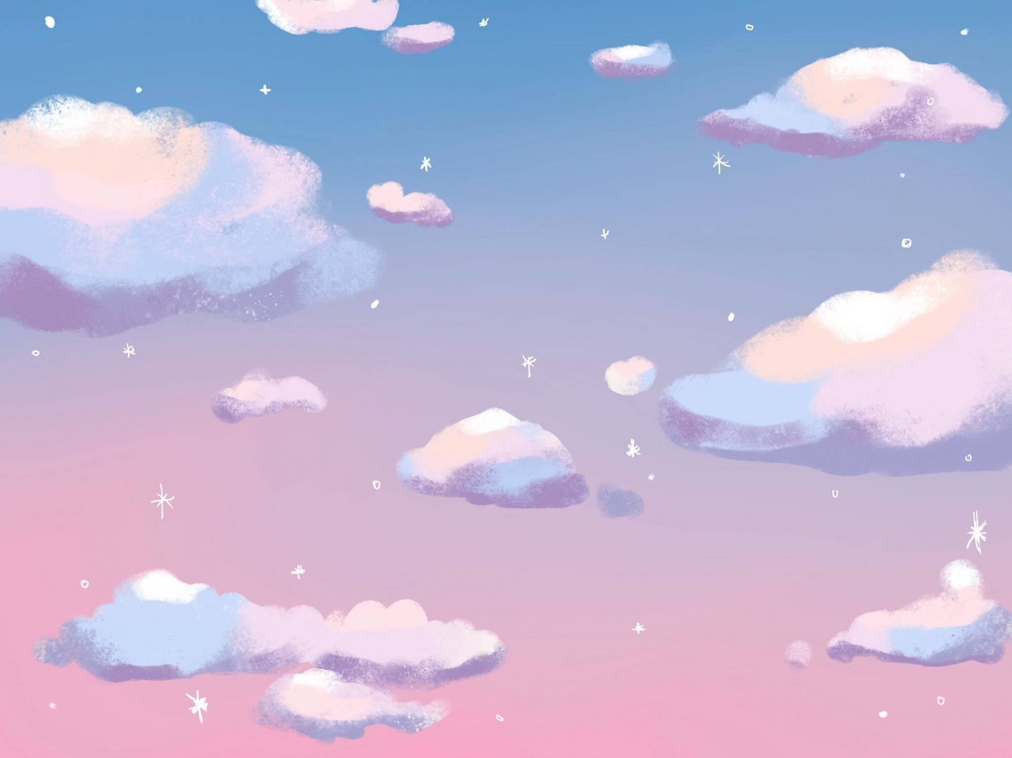 2000x1499 Clouds Pastel Colors Cute
