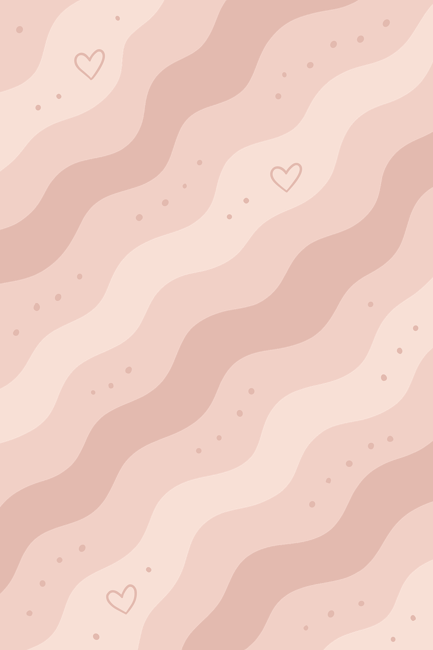 853x1280 Download Pink Background Beige Waves Pastel Colors. Royalty Free Vector Graphic