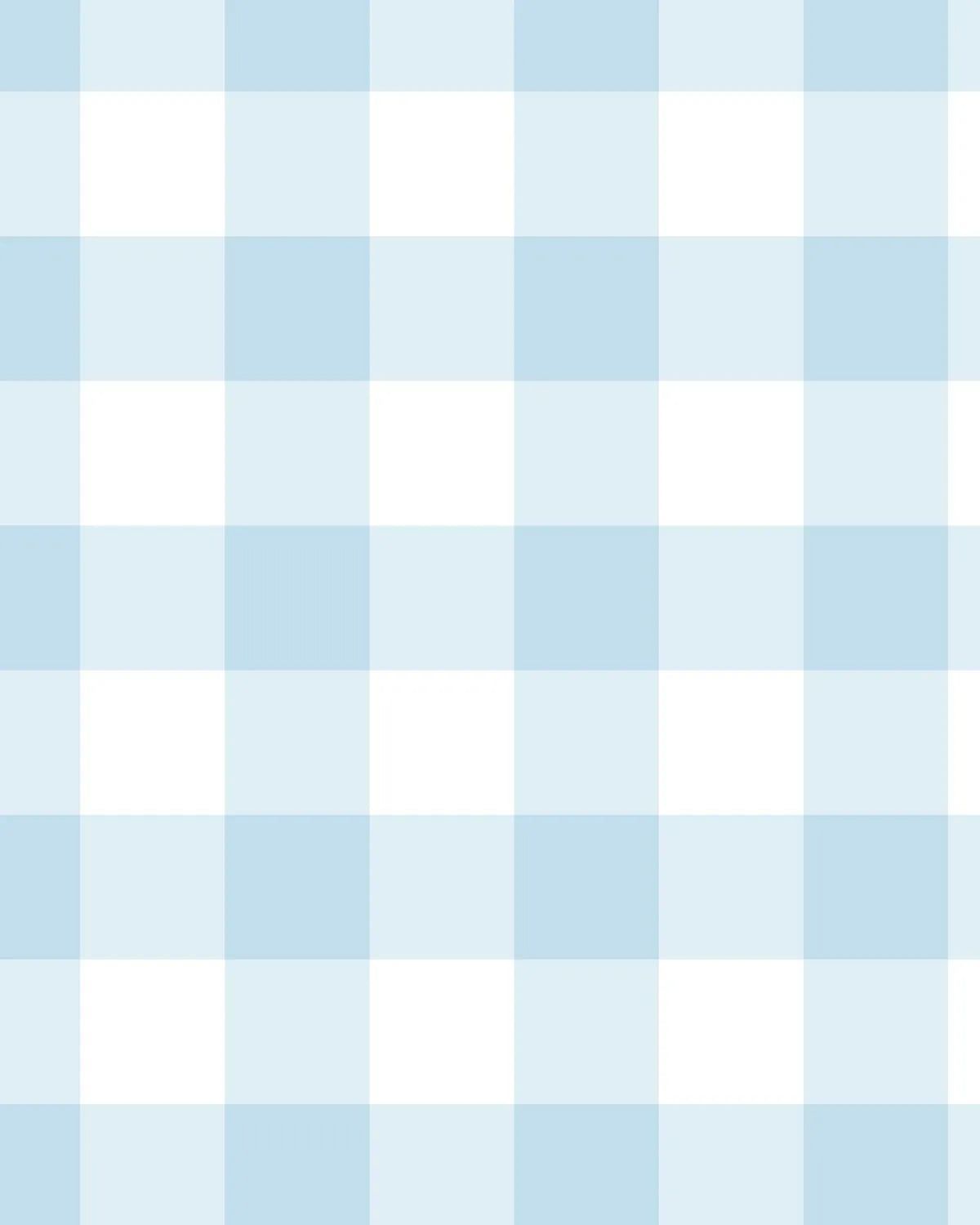 1200x1500 Gingham Check Light Blue Girls & Boys Room Removable Wallpaper for Kids