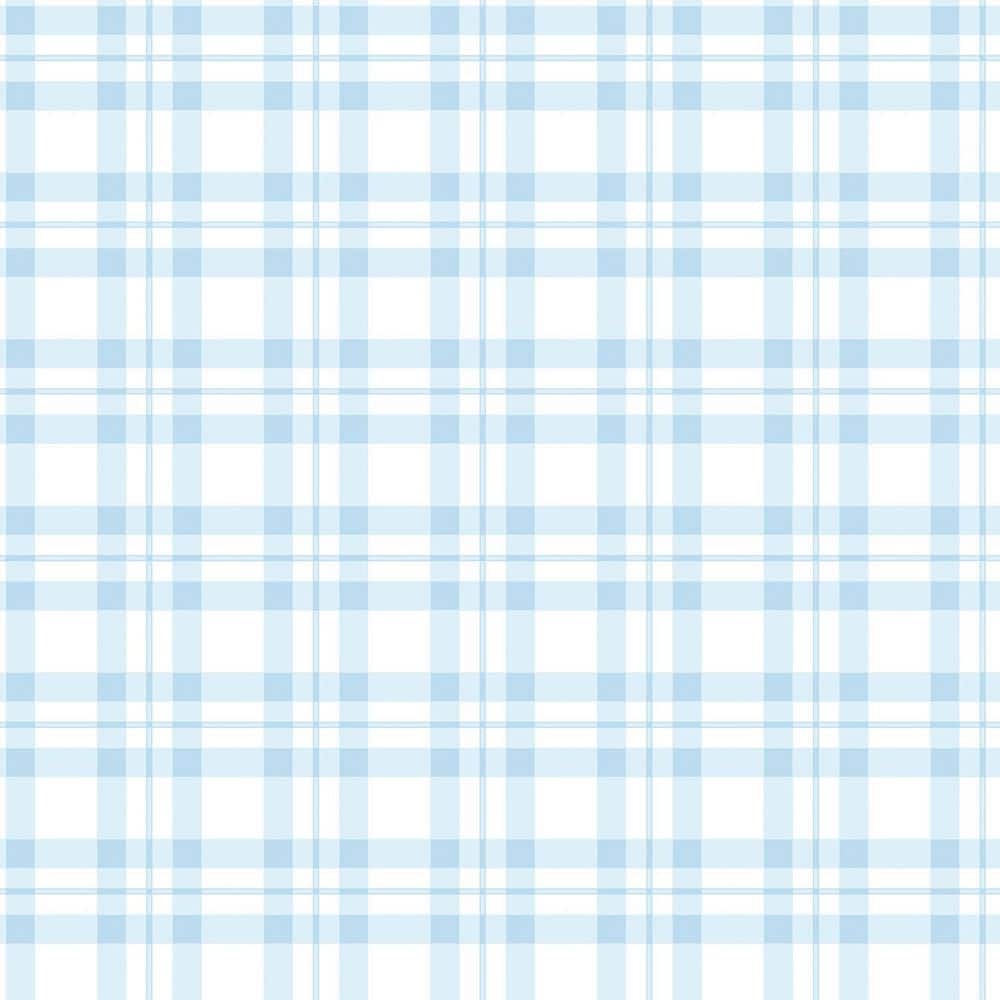 1000x1000 Tiny Tots 2 Collection Light Blue White Matte Finish Traditional Plaid Design Non Woven Paper Wallpaper Roll G78395 Home Depot