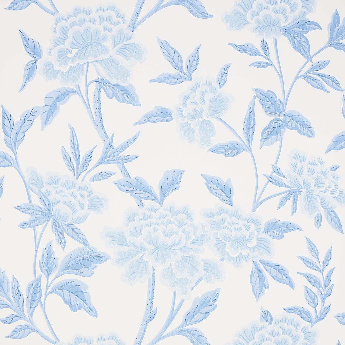 1200x1200 Whitney Floral Blue 5004385 Wallpaper by Schumacher To Go
