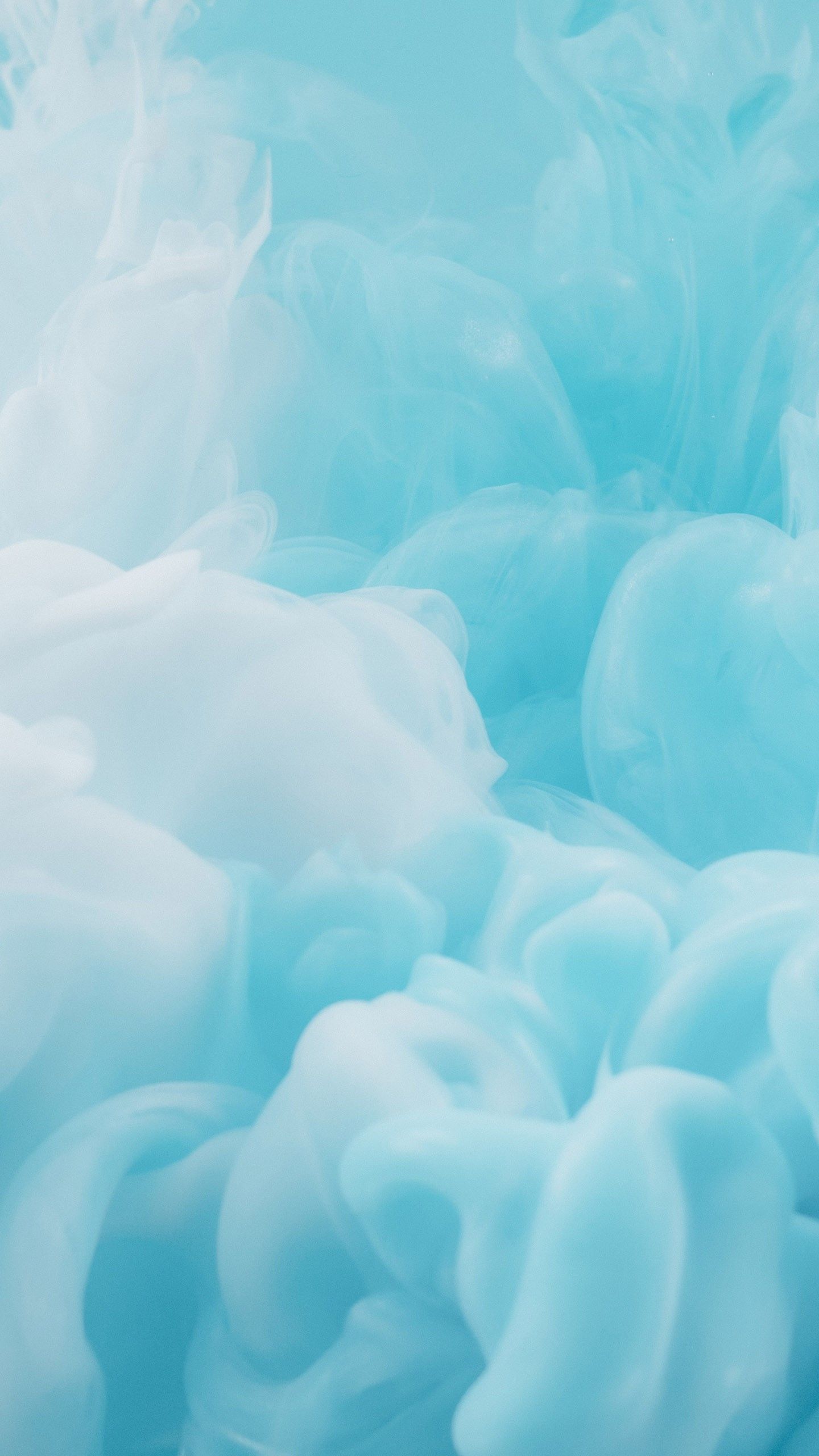 1440x2560 Light Blue White Blowing Smoke 4K 5K HD Abstract Wallpaper