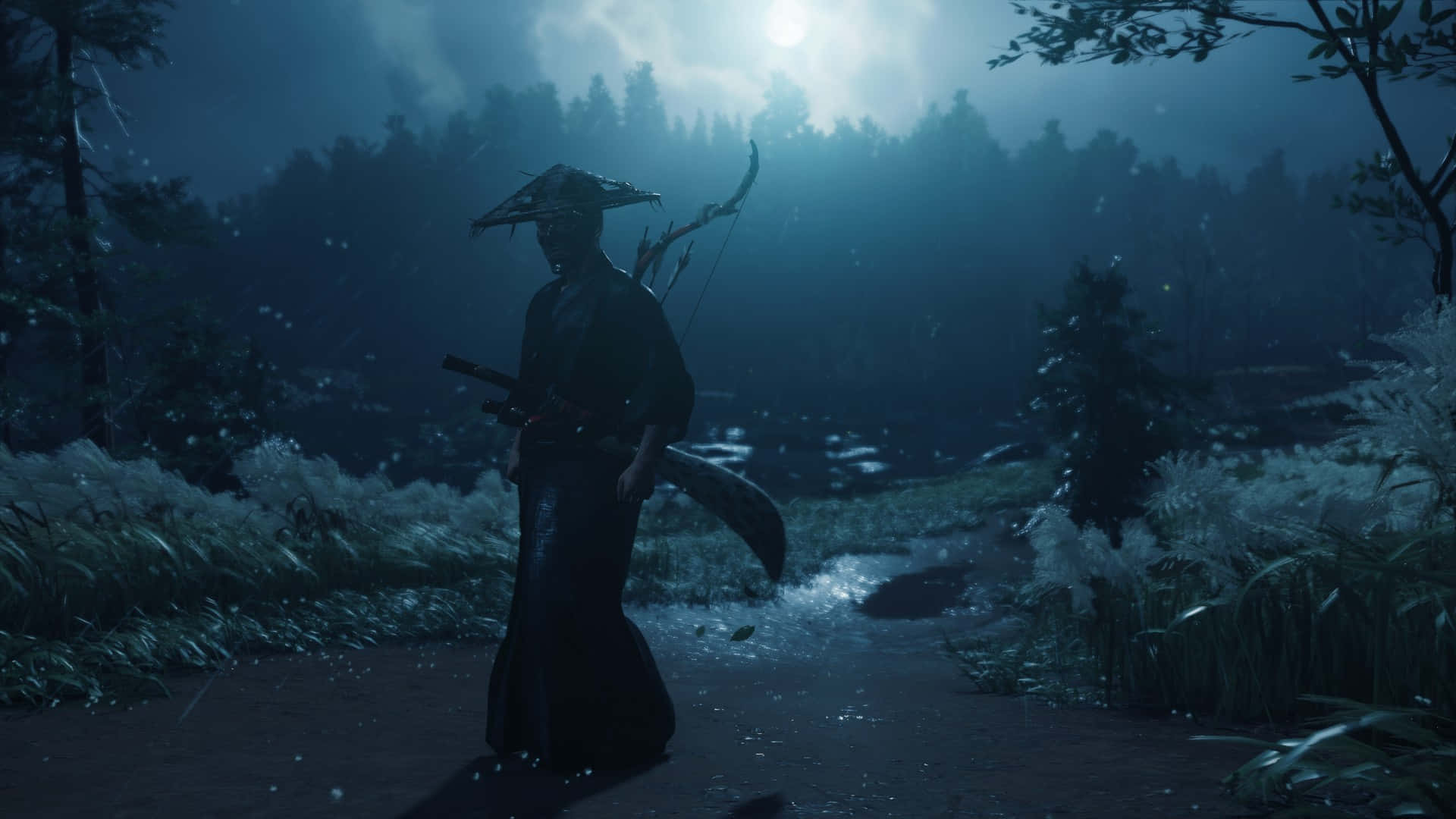 1920x1080 Download Dark Samurai Roaming In the Night Wallpaper