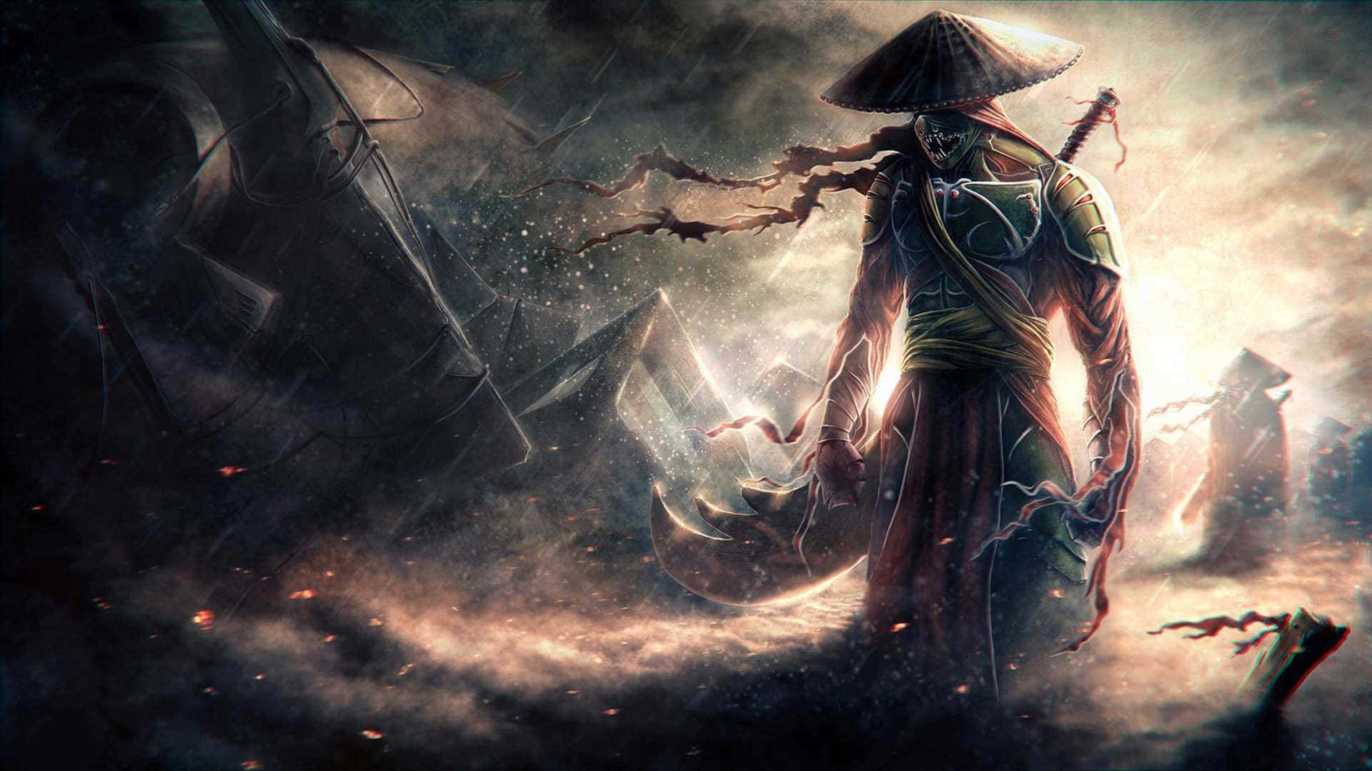 1920x1080 Download Samurai Warrior in the Night Wallpaper