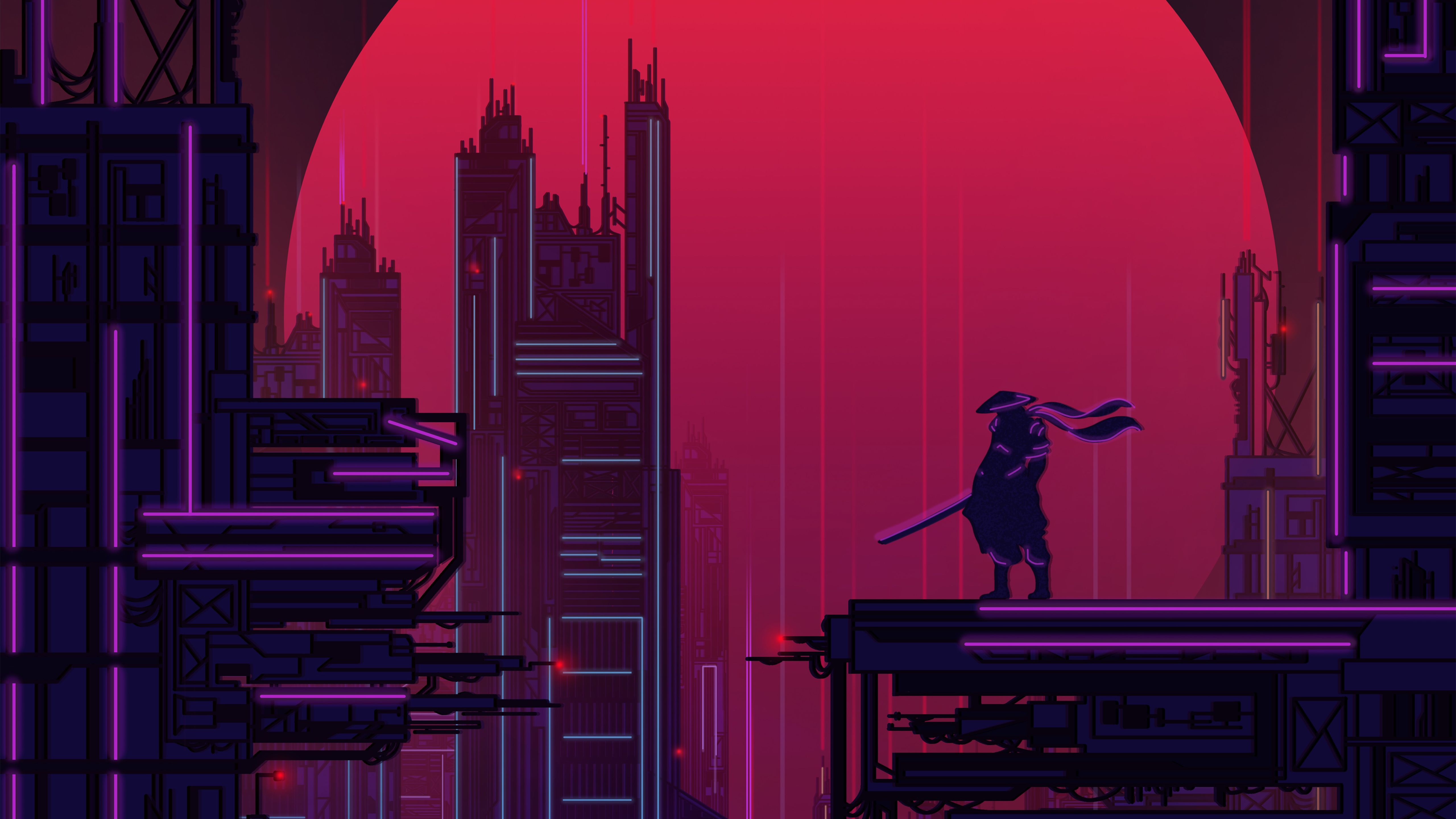 5120x2880 Night Time Samurai Wallpaper, HD Artist Wallpaper, 4k Wallpaper, Image, Background, Photos and Picture