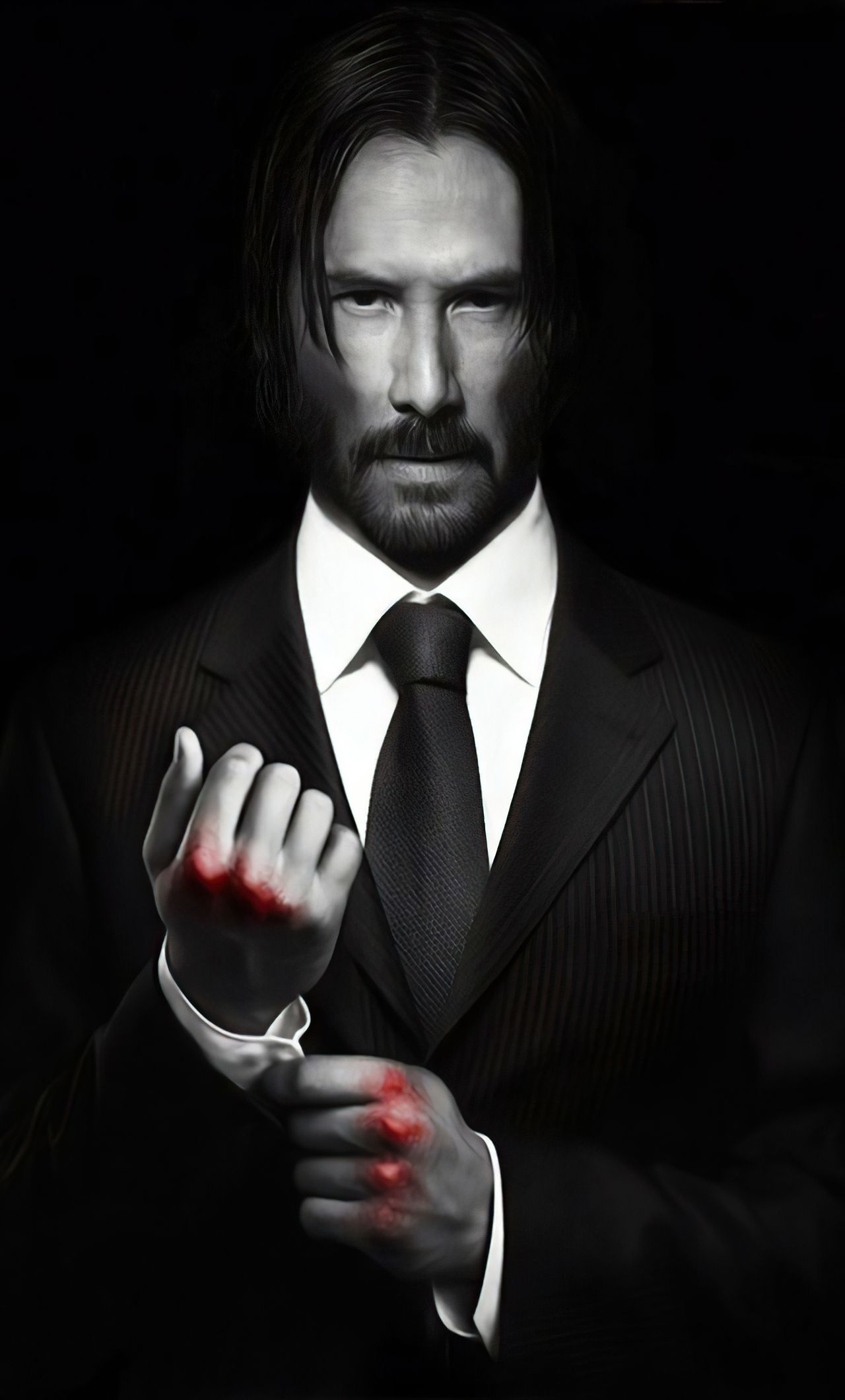 1280x2120 John Wick Black Wallpaper