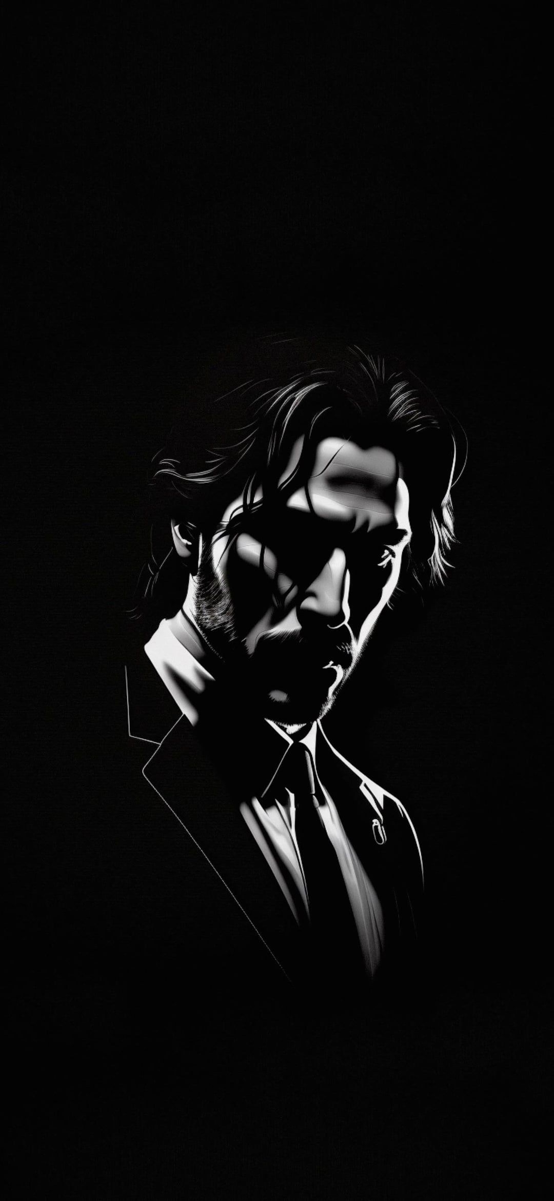 1080x2341 John Wick Dark Wallpaper