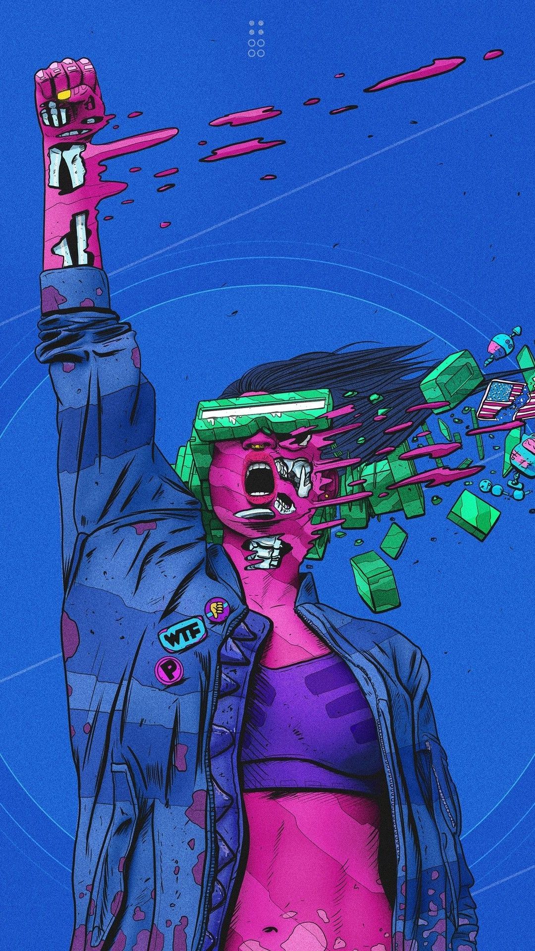 1080x1920 Wallpaper Abstract Cyber Punk Art, Cyberpunk Art, Abstract Art, Cyberpunk, Background Free Image
