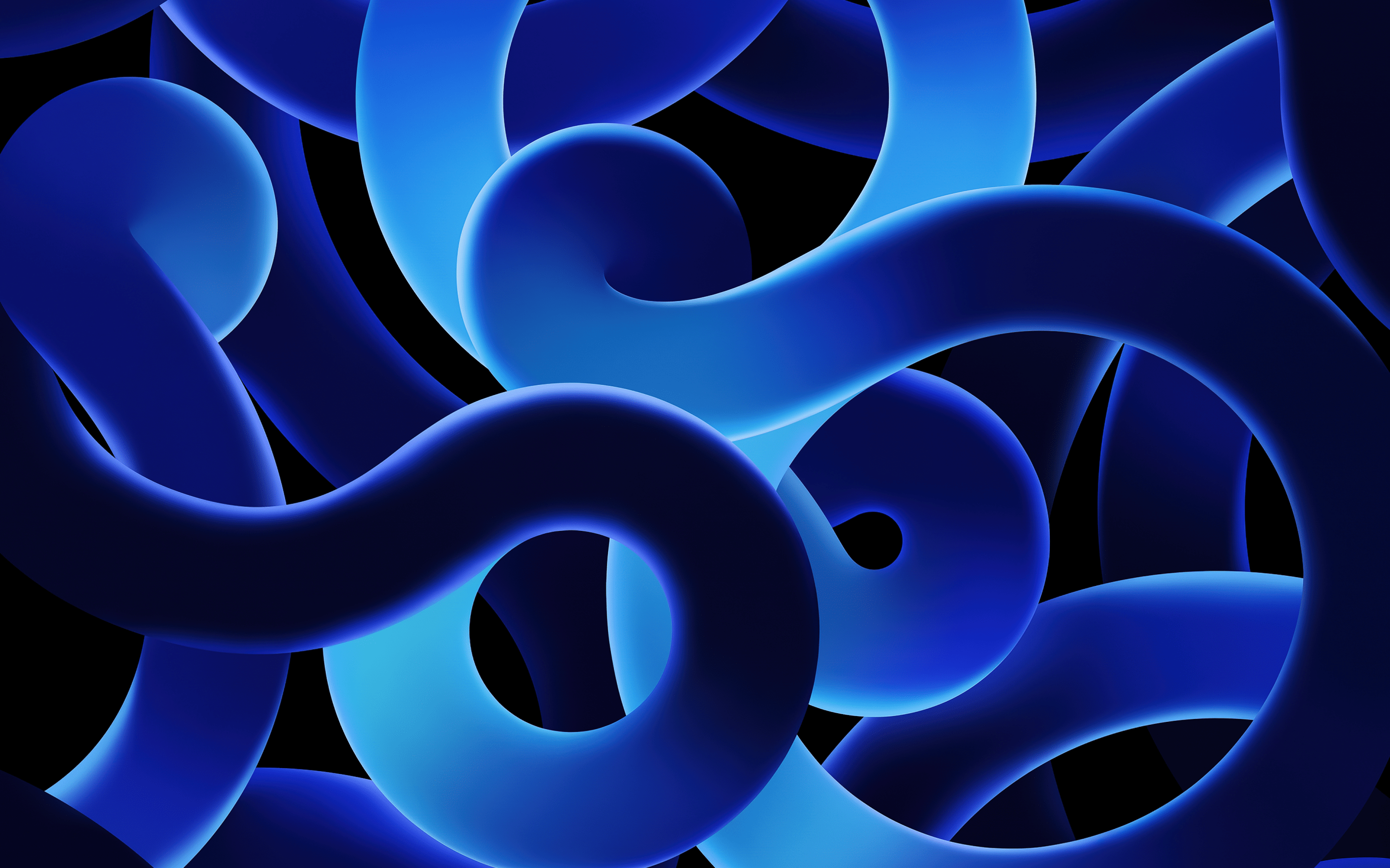 2880x1800 iPad Air 2022 Wallpaper 4K, Blue background, Stock, Dark Mode