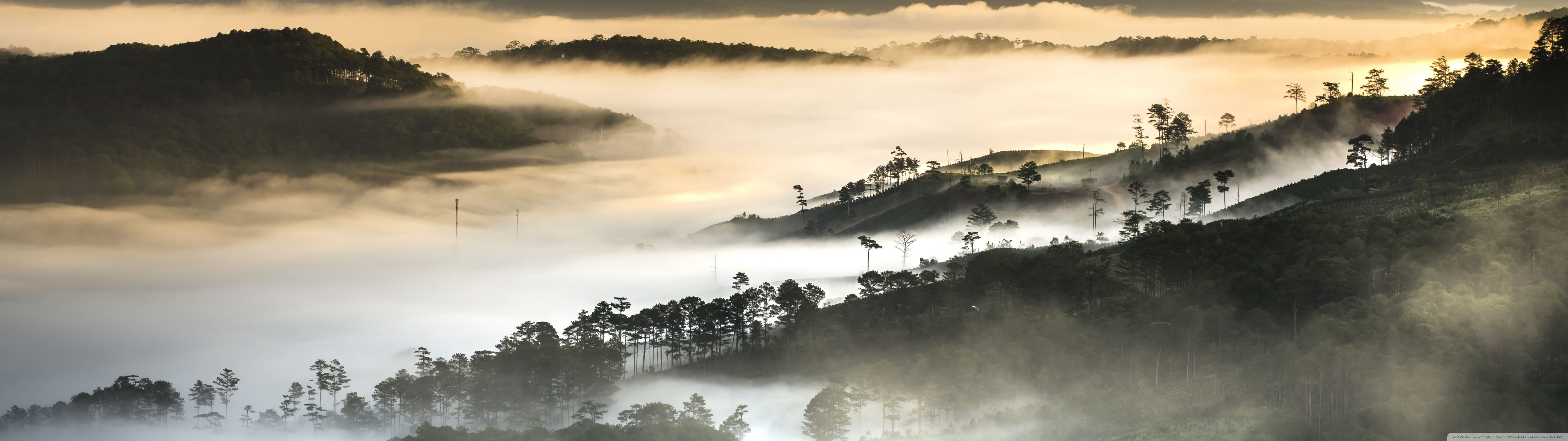 5120x1440 Vietnam Landscape, Forest, Dense Fog 4K UHD Wallpaper for UltraHD Desktop and TV : Smartphone and Tablet Devices