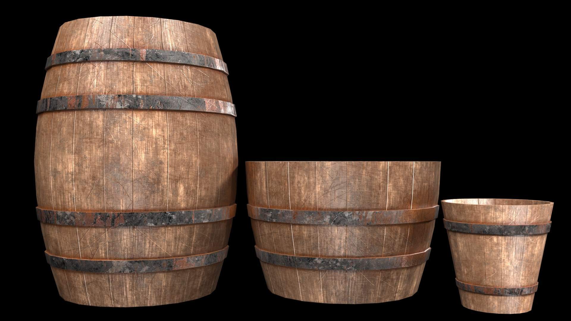 1920x1080 Old Wooden Barrel