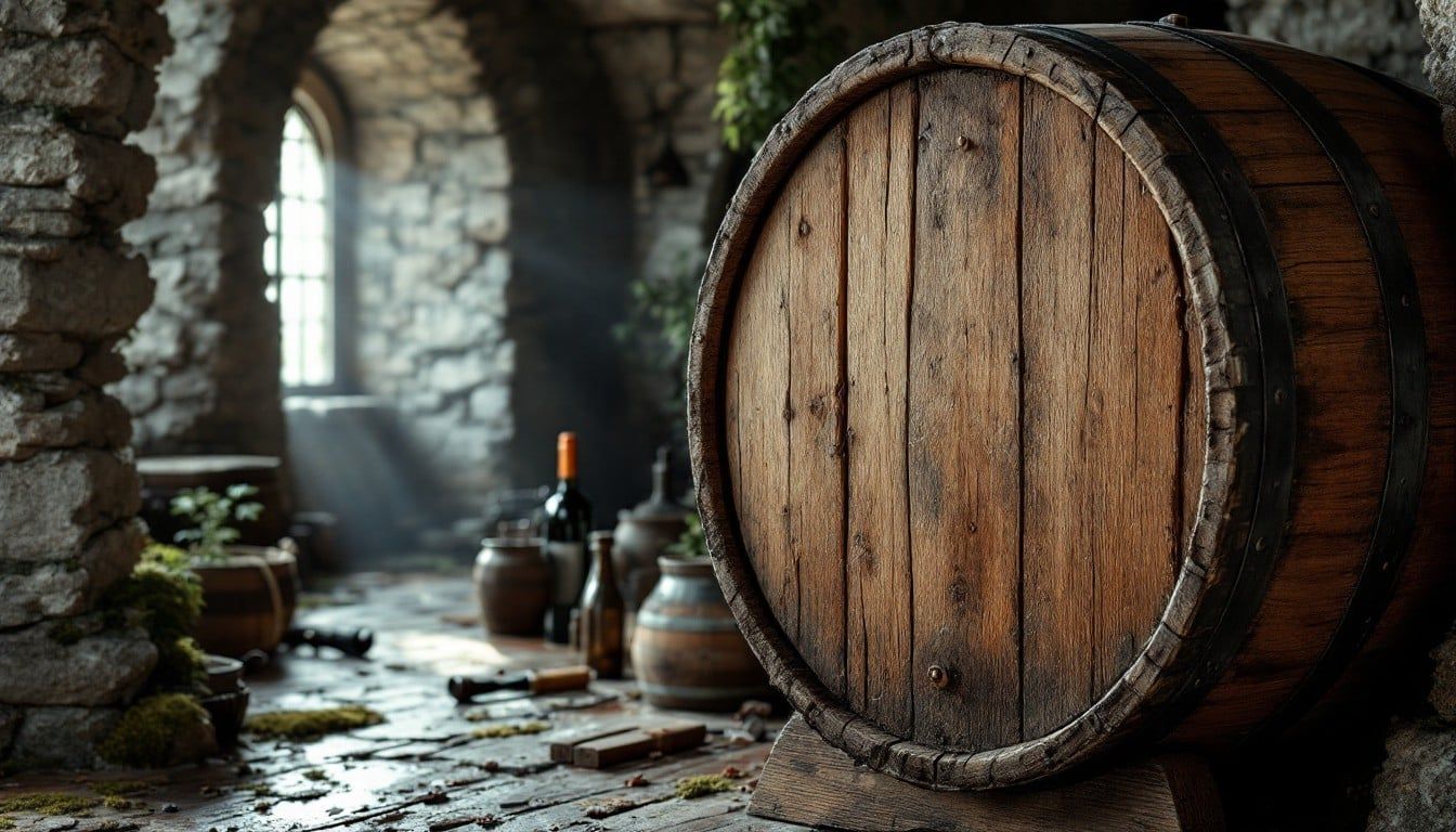 1344x768 Free Medieval Wine Barrel Image, Wine, Cellar
