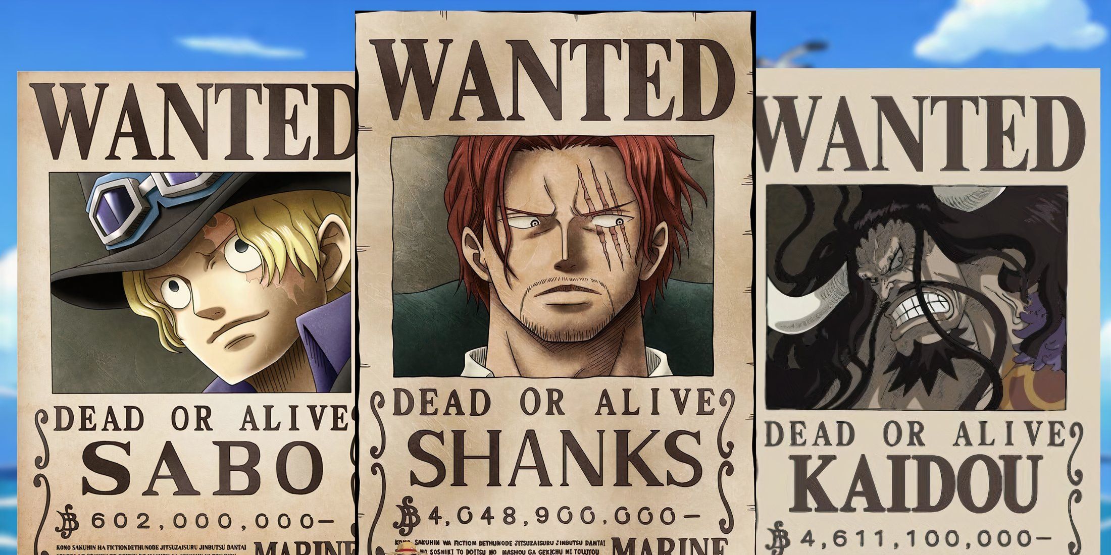 2200x1100 One Piece: Who Has The Best Wanted Poster?