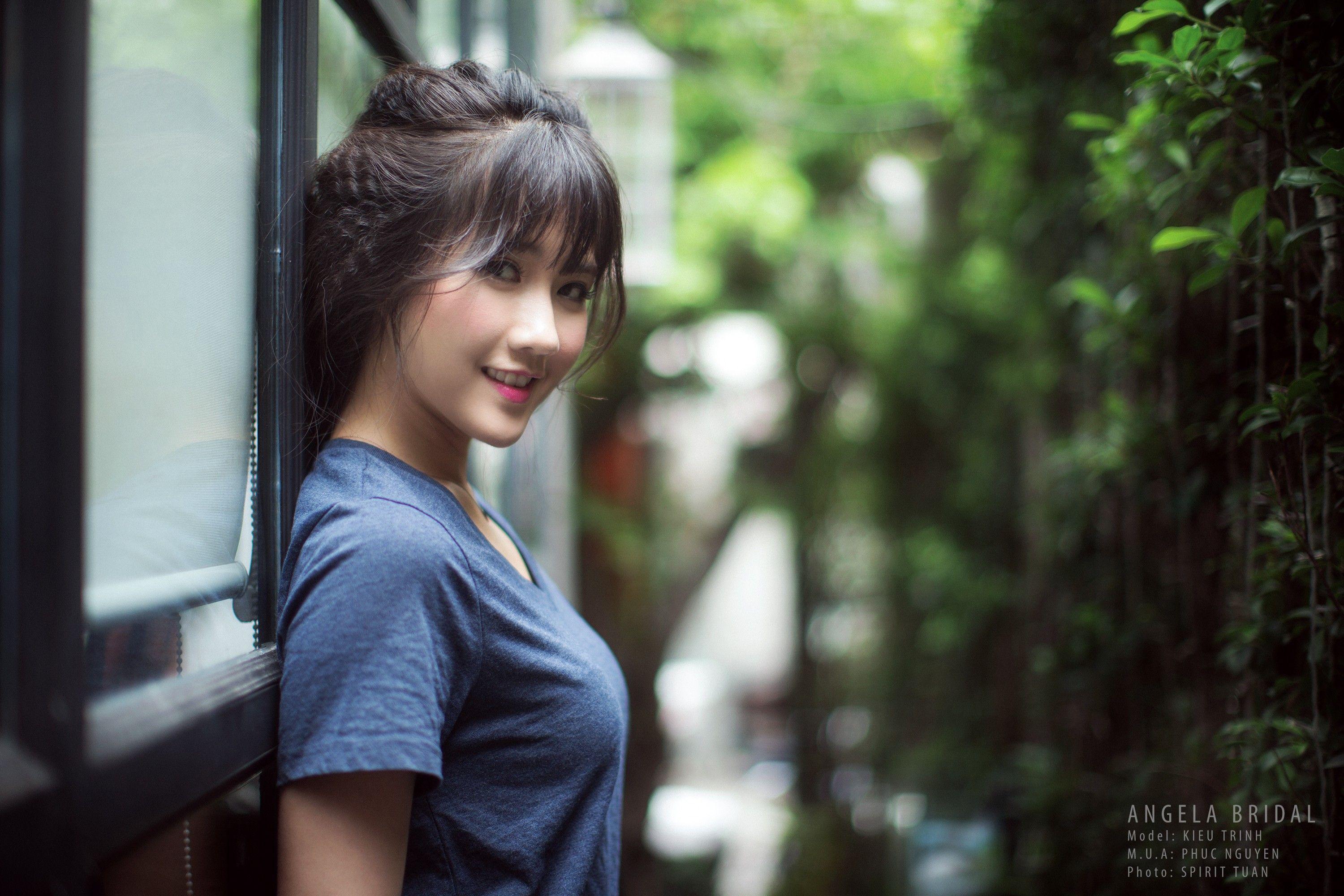 3000x2000 #women, #Kieu Trinh, #Vietnam, #looking at viewer, #Asian