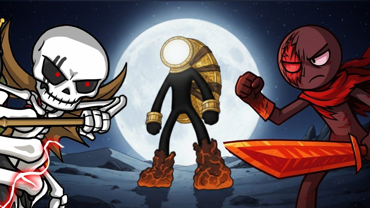1280x720 Solo Marrowkai Challenge VS General Wrathnar + Final Level Boss Lunarclops Battle! Stick War: Saga