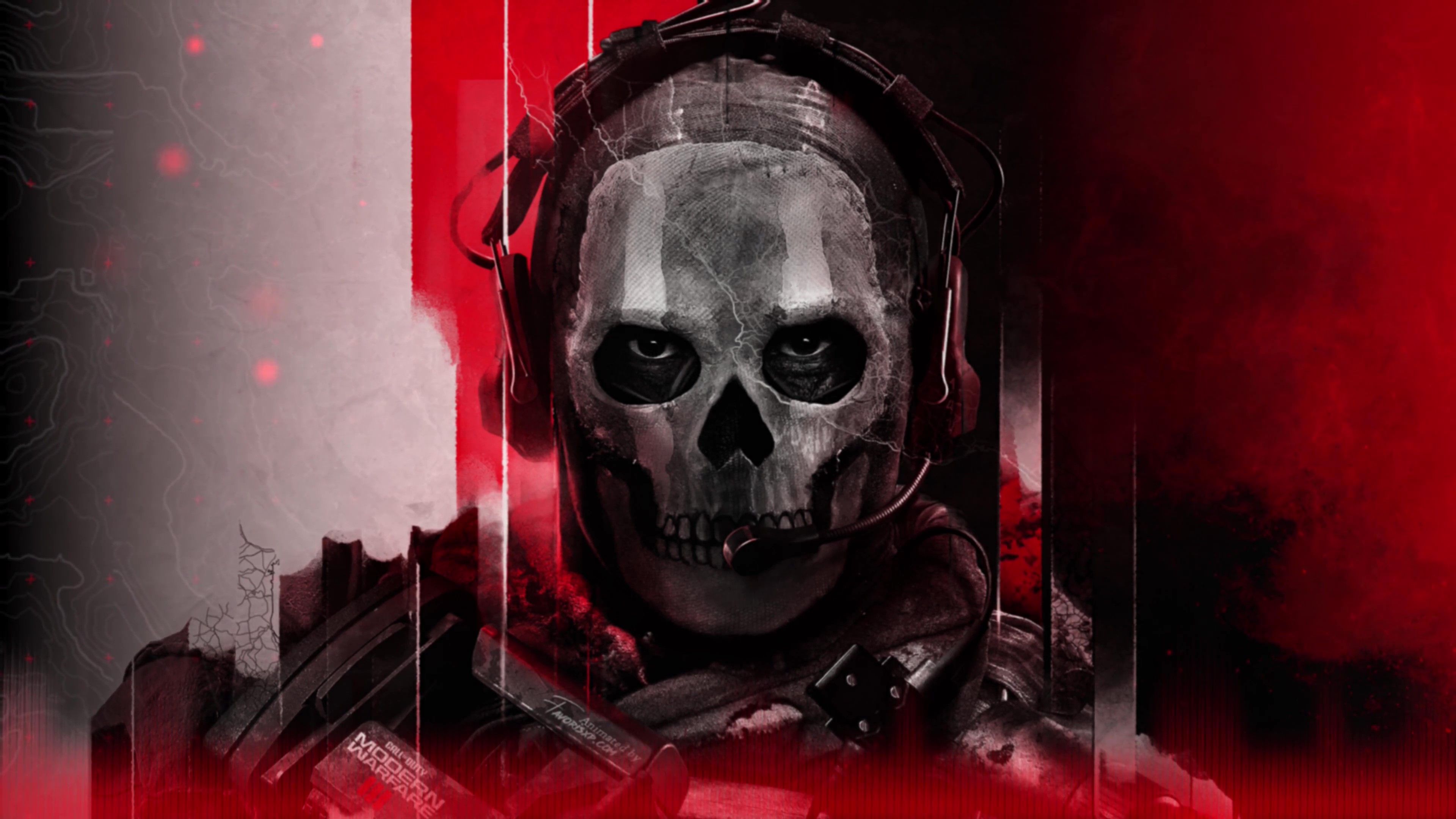 3840x2160 Ghost MW3 2023 Animated Wallpaper