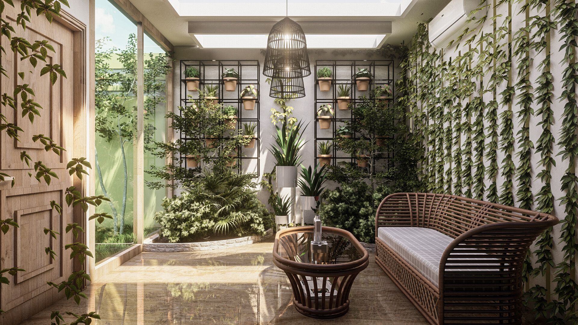 1920x1080 Interior Design for Indoor Garden
