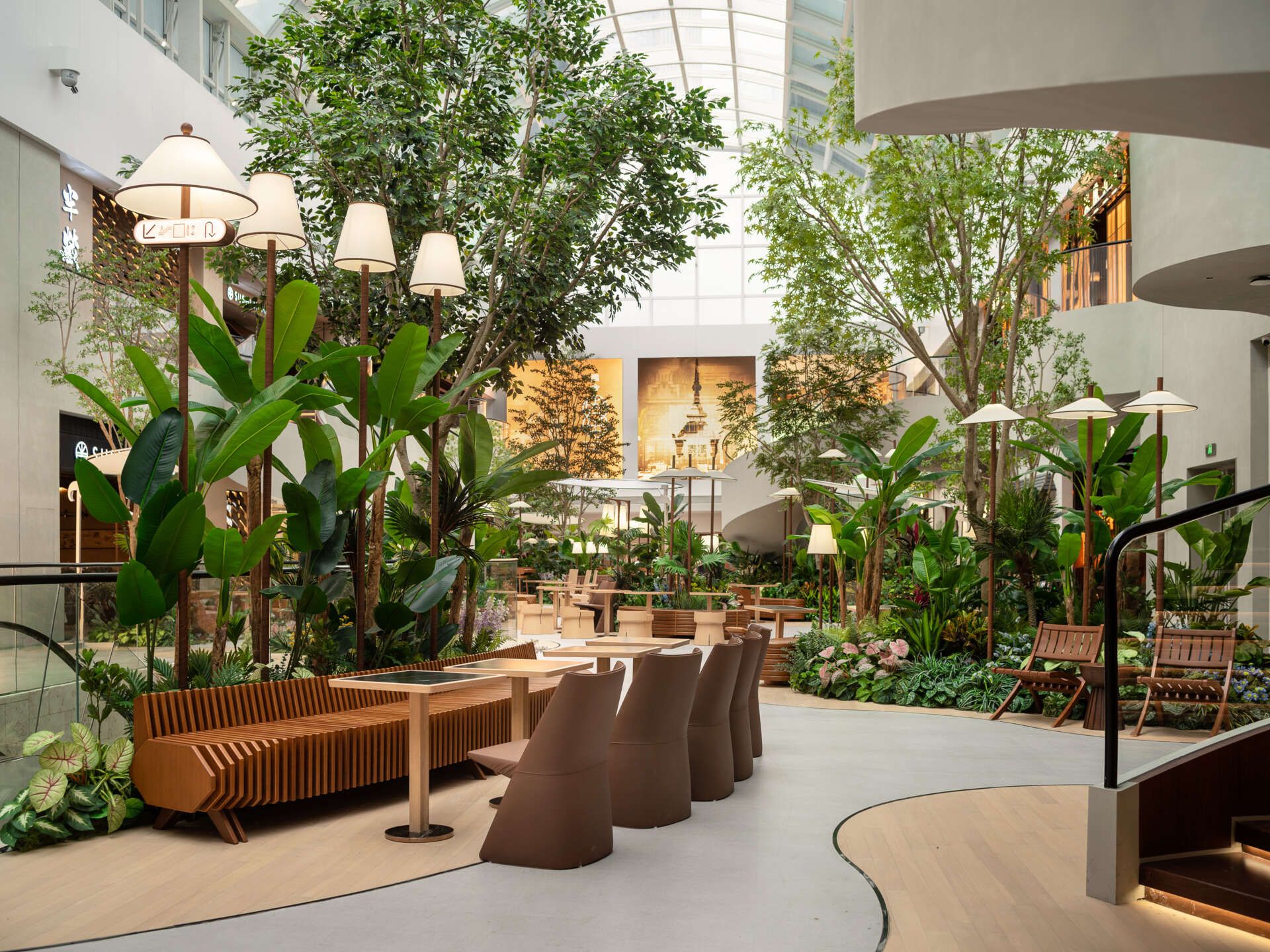 1920x1440 Step Inside This Indoor Garden Dining Plaza Filled With Plants And Pathways
