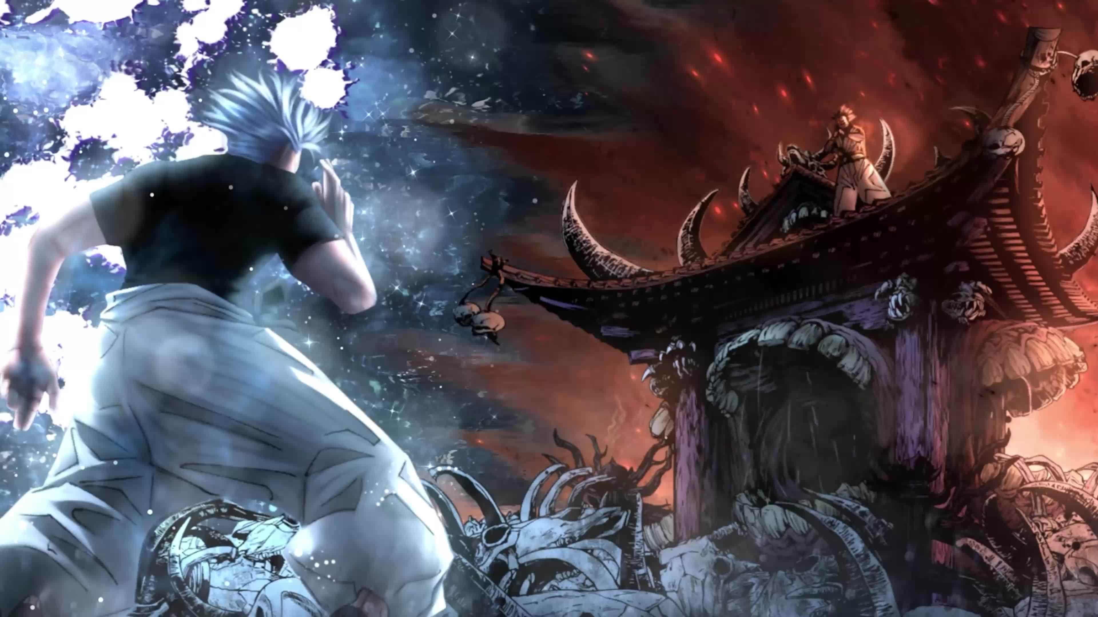 3840x2160 Gojo Vs Sukuna Moving Wallpaper