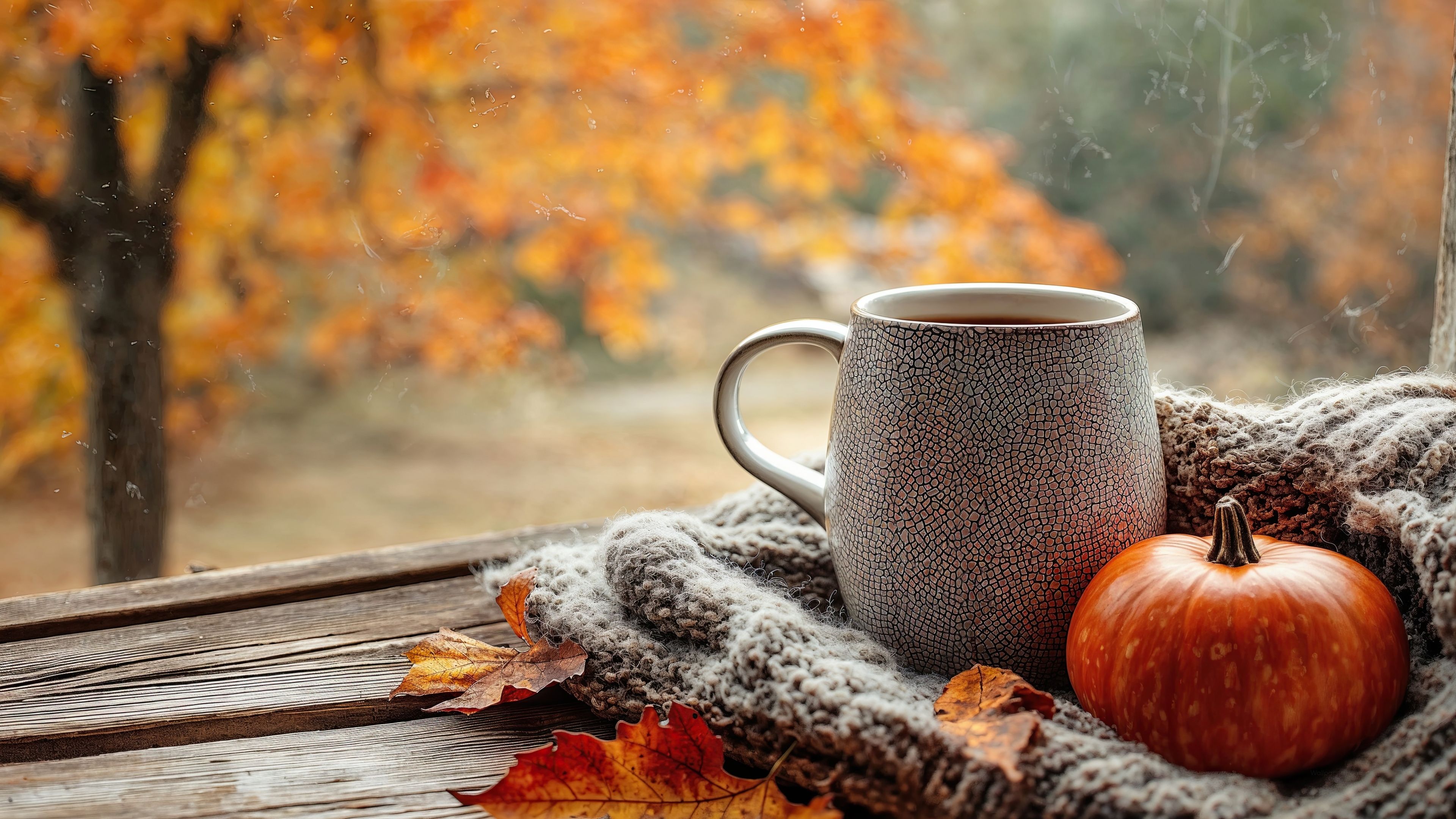3840x2160 Fall Decoration Wallpaper 4K Blanket, Nature Inspired