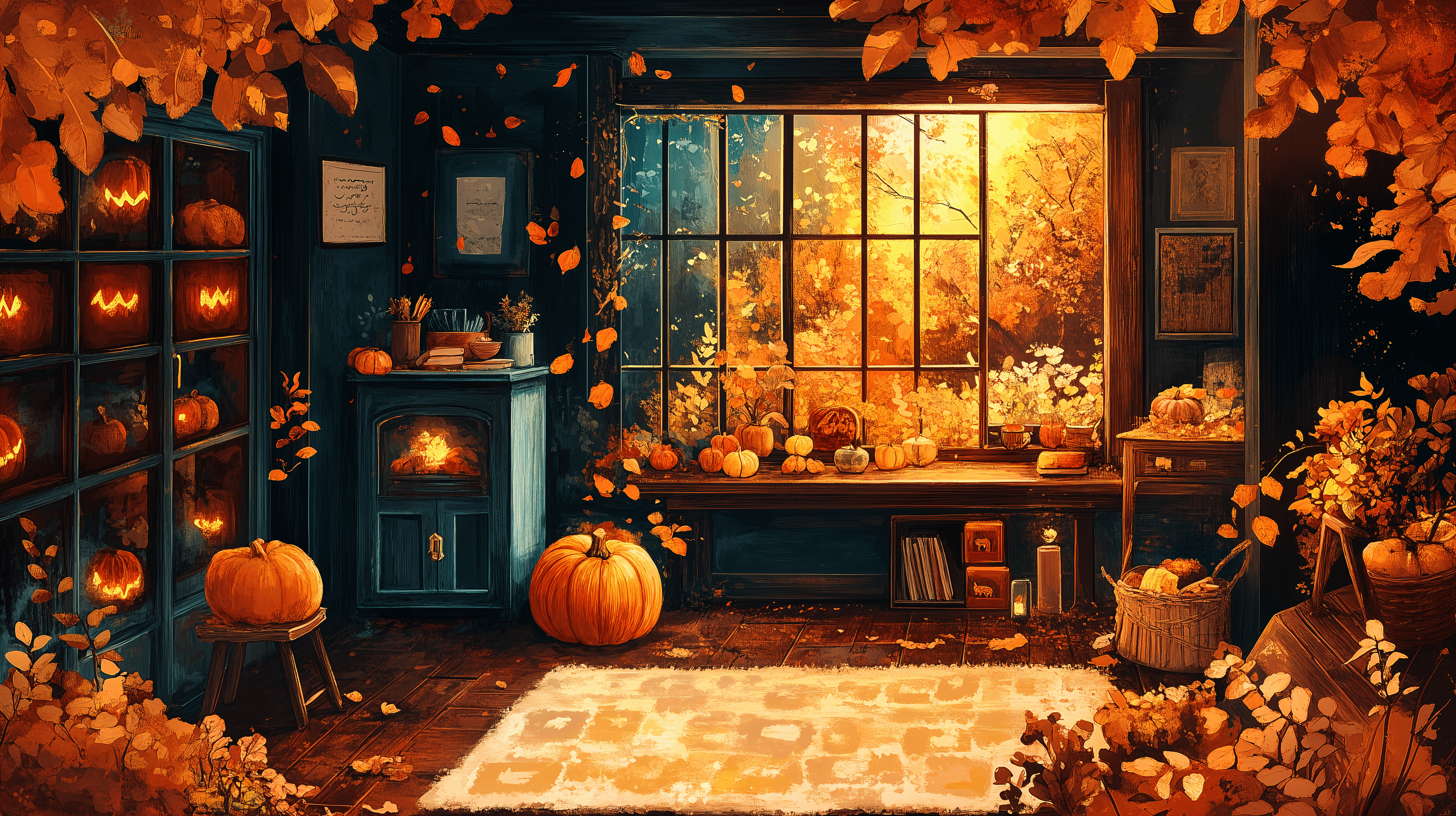 5824x3264 Cozy Autumn Aesthetic Ultra HD Wallpaper