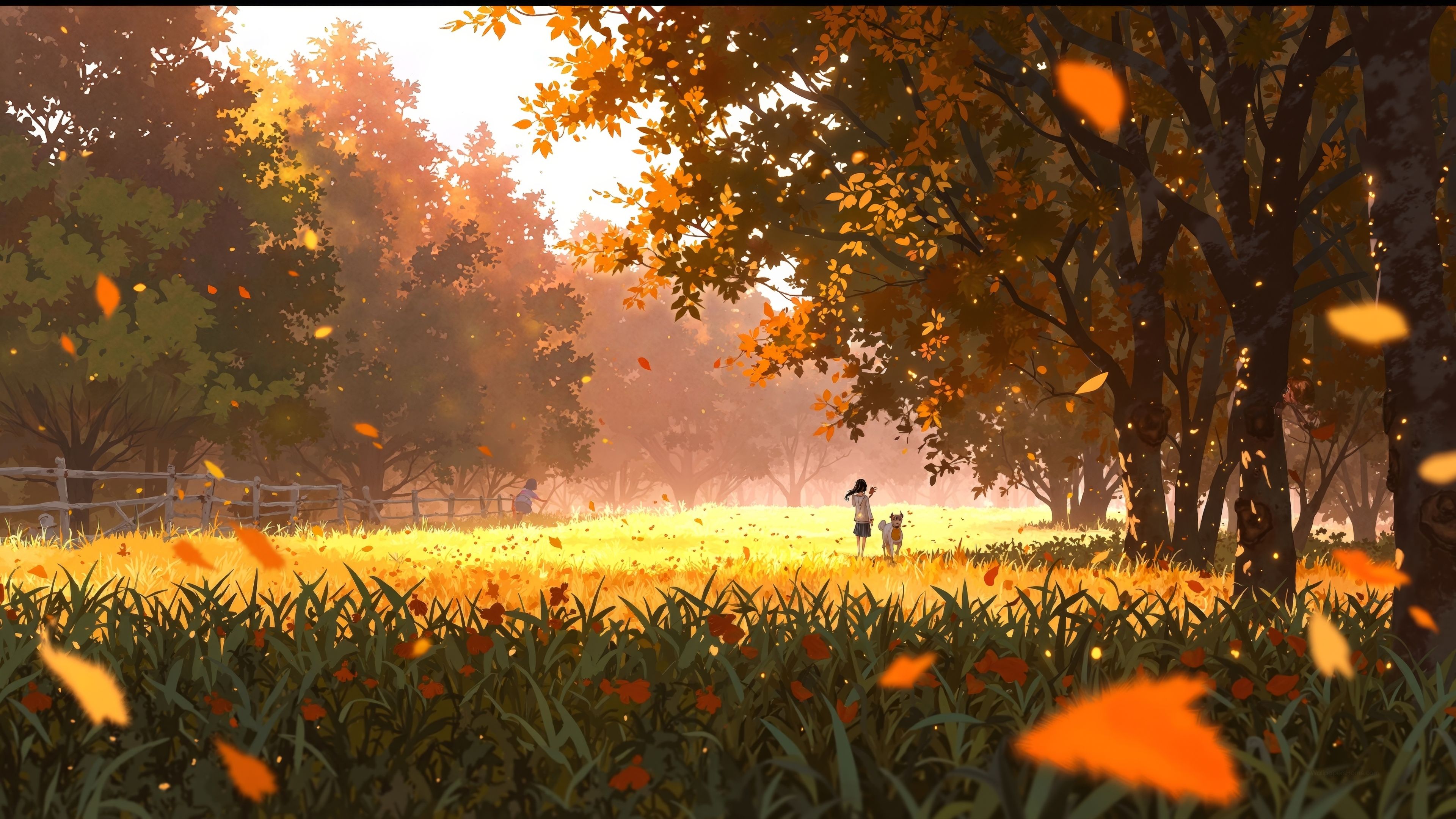 3840x2160 Cozy fall Wallpaper 4K air, Autumn landscape