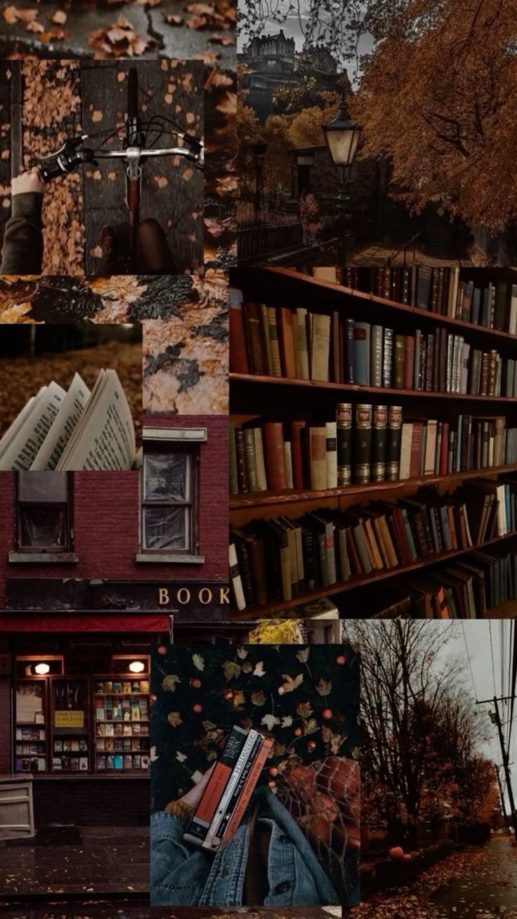 736x1308 Cozy Autumn Aesthetic Wallpaper for Book Lovers