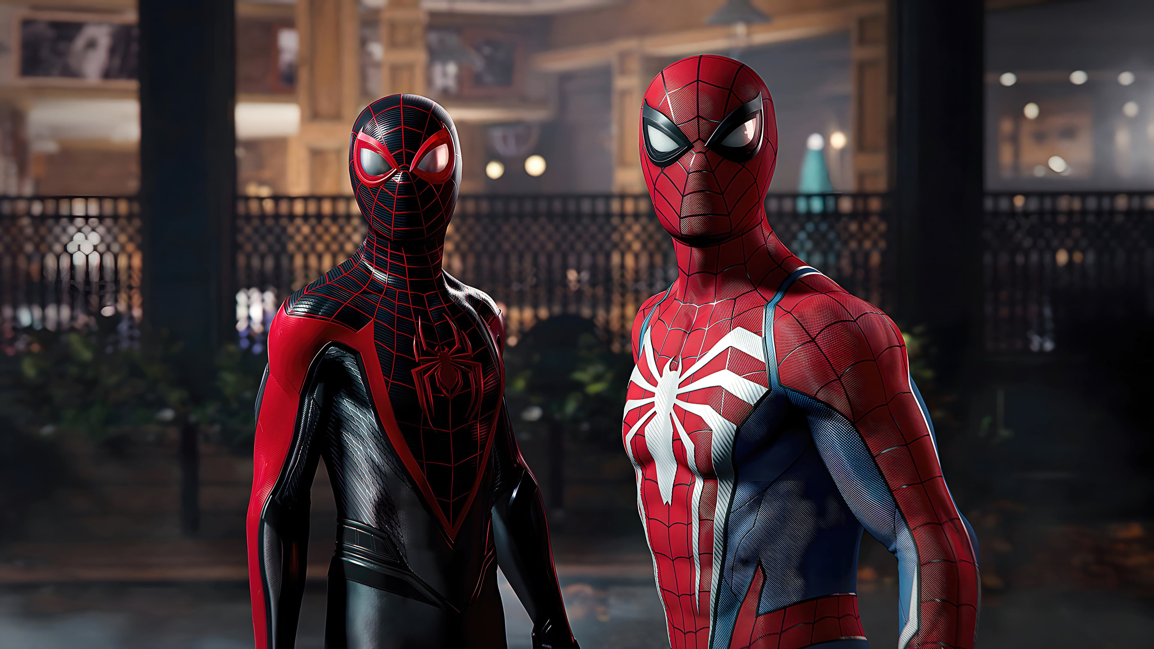 3840x2160 Two Spider Man Wallpaper 4K for Desktop