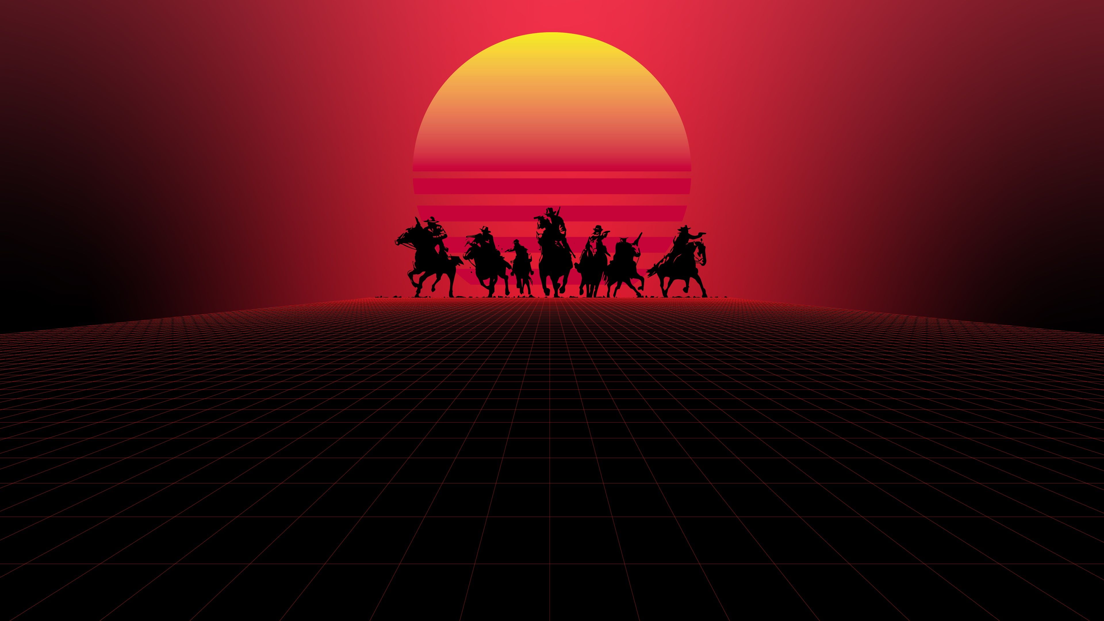 3840x2160 Red Dead Redemption 2 Wallpaper 4K, Minimalist