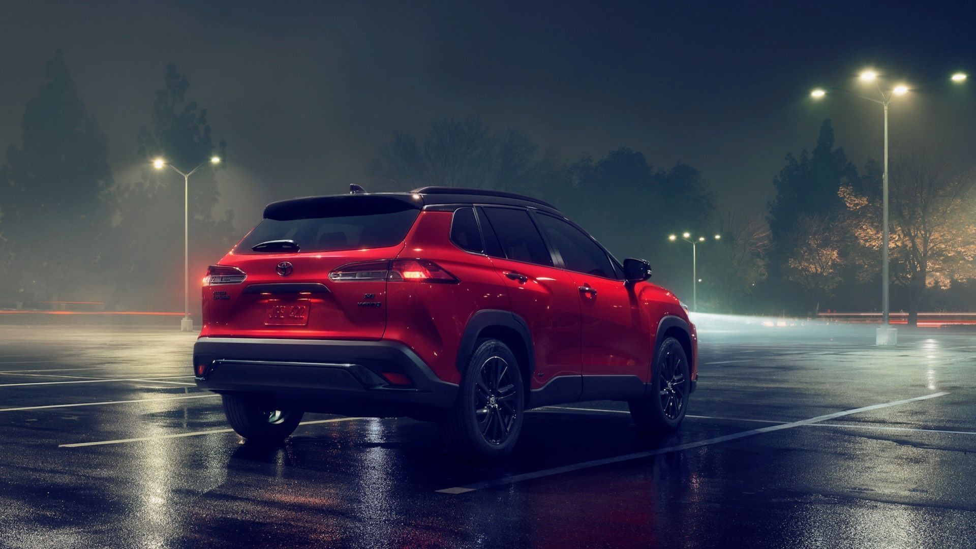 1920x1080 Toyota Corolla Cross Hybrid blacks out, still gets 42 mpg