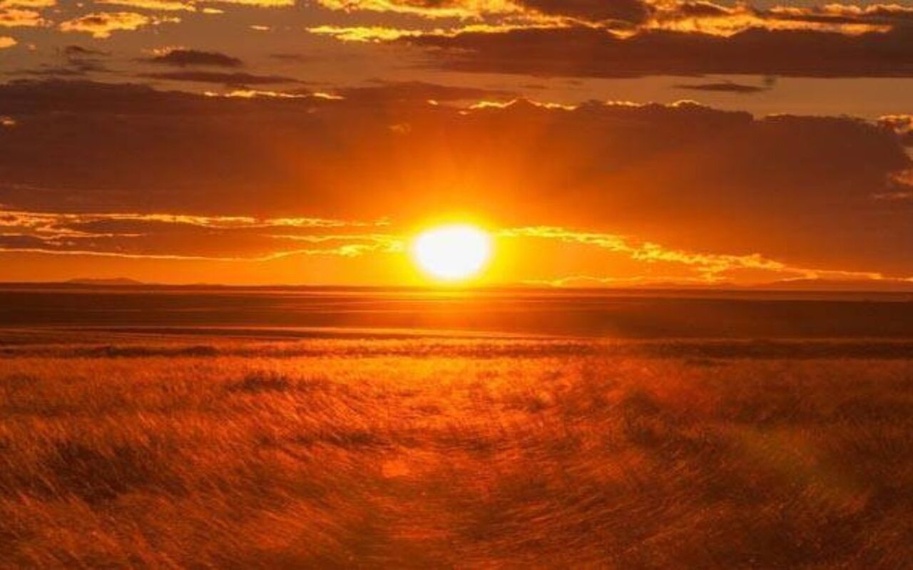 1280x800 Burning Sunset on the Prairie wallpaper Web Store