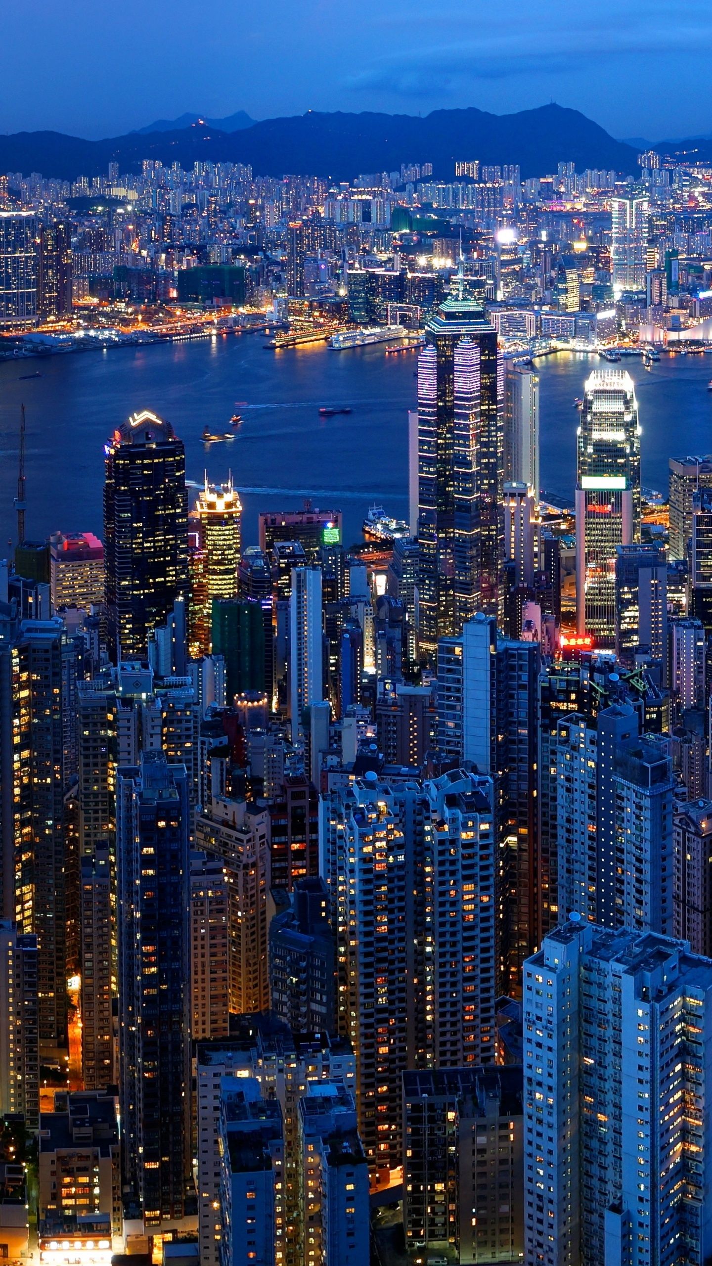1440x2560 Victoria Peak Wallpaper 4K, Hong Kong City Skyline