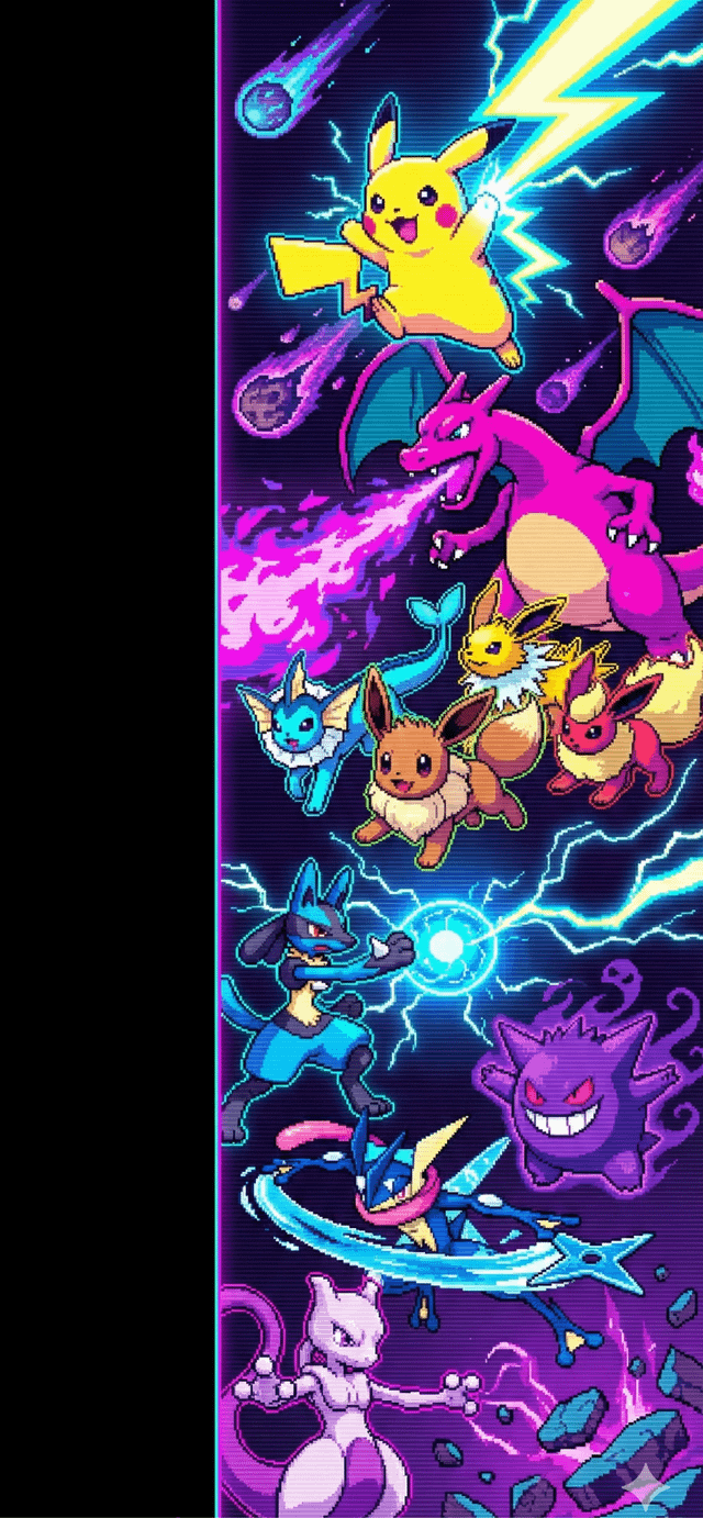 640x1382 8 Bit Retro Themed Wallpaper For Niagara Launcher