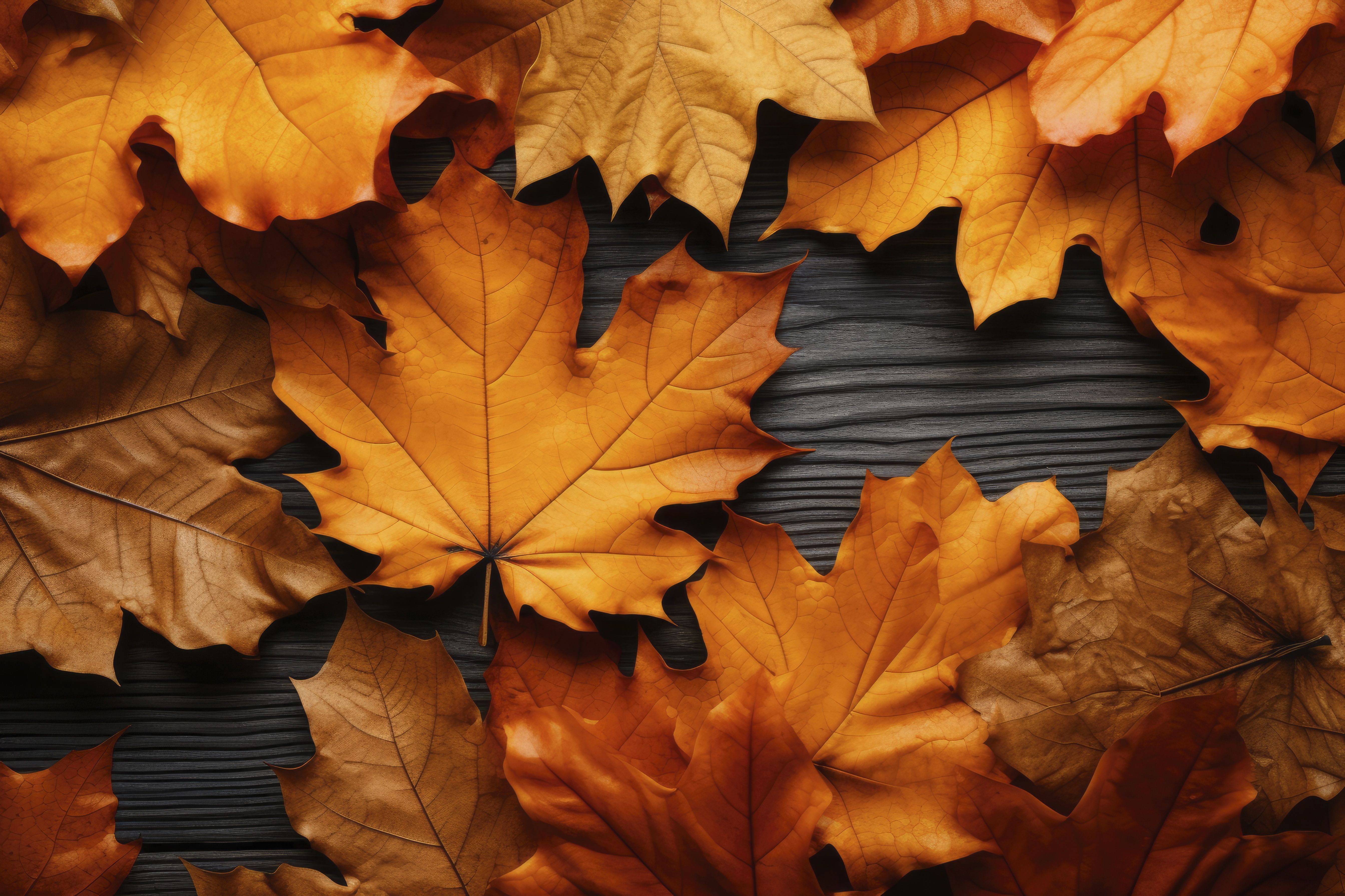 5376x3584 Wallpaper autumn, leaves, colorful, wood, autumn, leaves, cozy, maple for mobile and desktop, section новый год, resolution 5376x3584