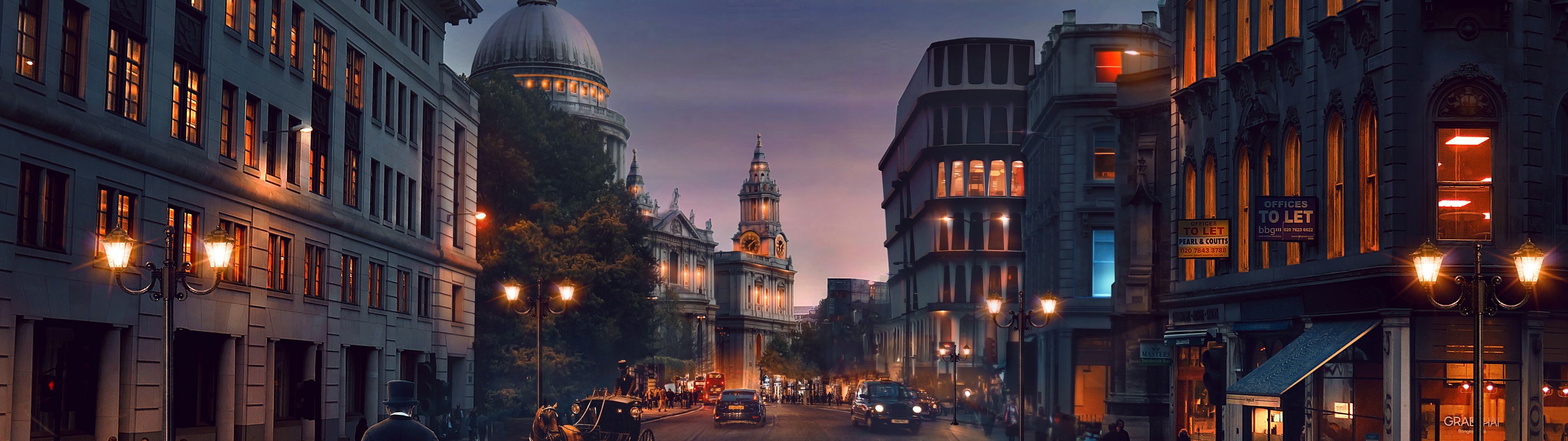 3840x1080 London Wallpaper 4K, Cityscape, Buildings, Street