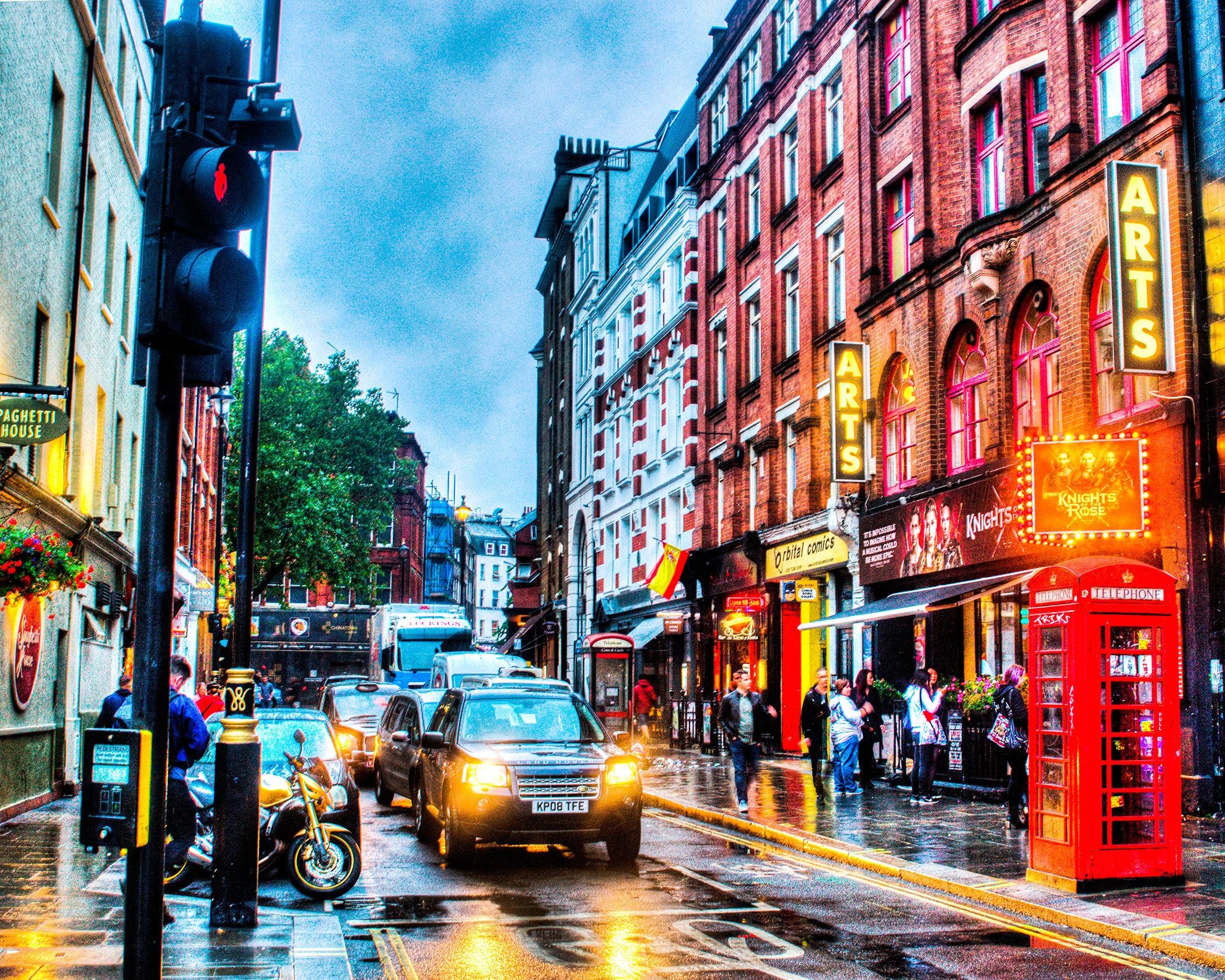 2100x1680 LONDON STREET HDR Art Street Dusk Photo Print Home Decor Wall Hanging Beautiful Home Furnishing