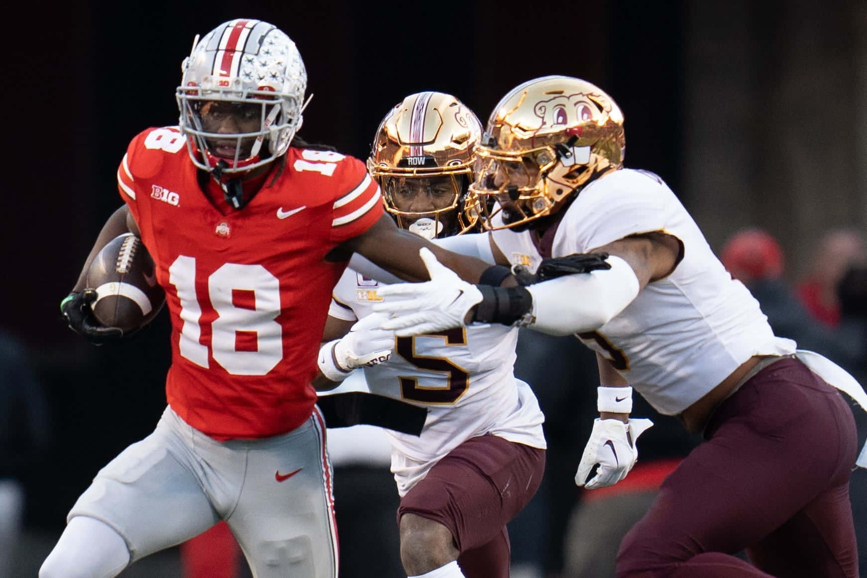 1742x1161 Download College Football Action Marvin Harrison Jr Wallpaper