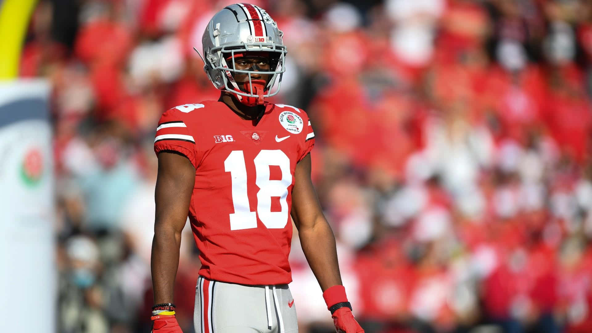 1920x1080 Download Marvin Harrison Jr Ohio State Football Uniform Wallpaper