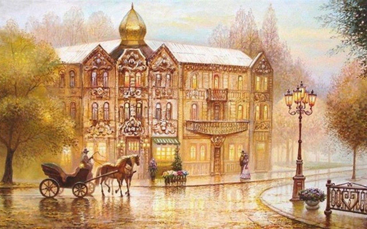 1280x800 Street Carriage House Vintage wallpaper. Street Carriage House