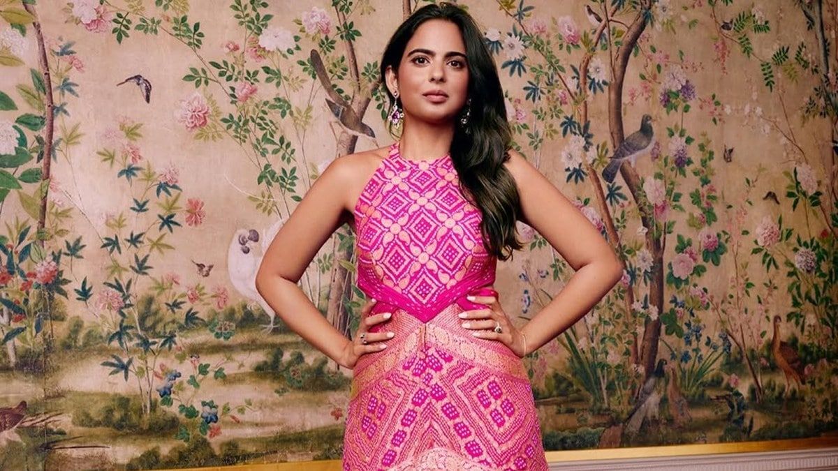 1200x675 Isha Ambani wears Roberto Cavalli gown 'handmade over months using classic Bandhani'; netizens say 'a true celebration of Indian artistry meeting Italian drama'. Fashion News Indian Express