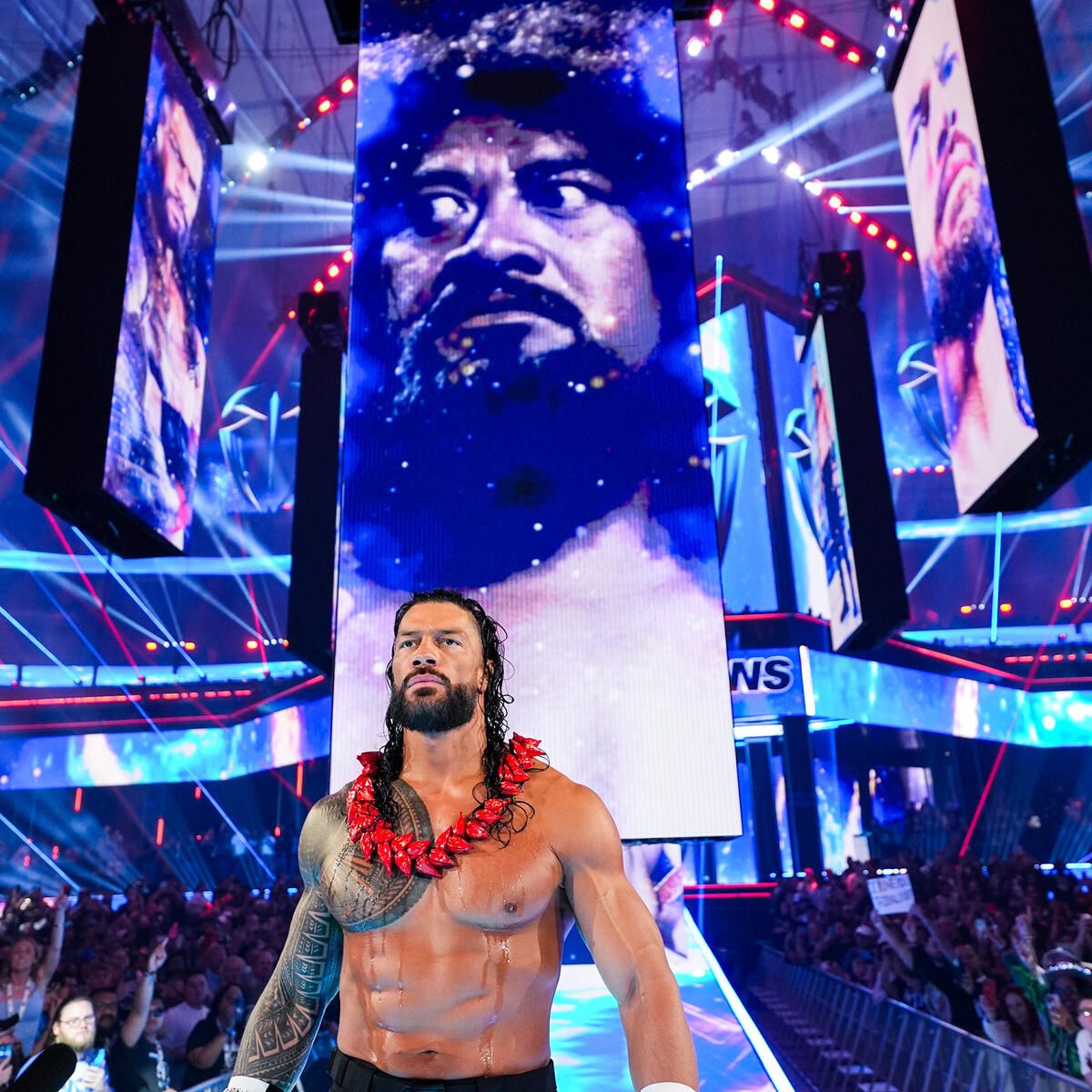 1200x1200 Roman Reigns vs. CM Punk vs. Seth Rollins. Triple Threat Match: photoWWE