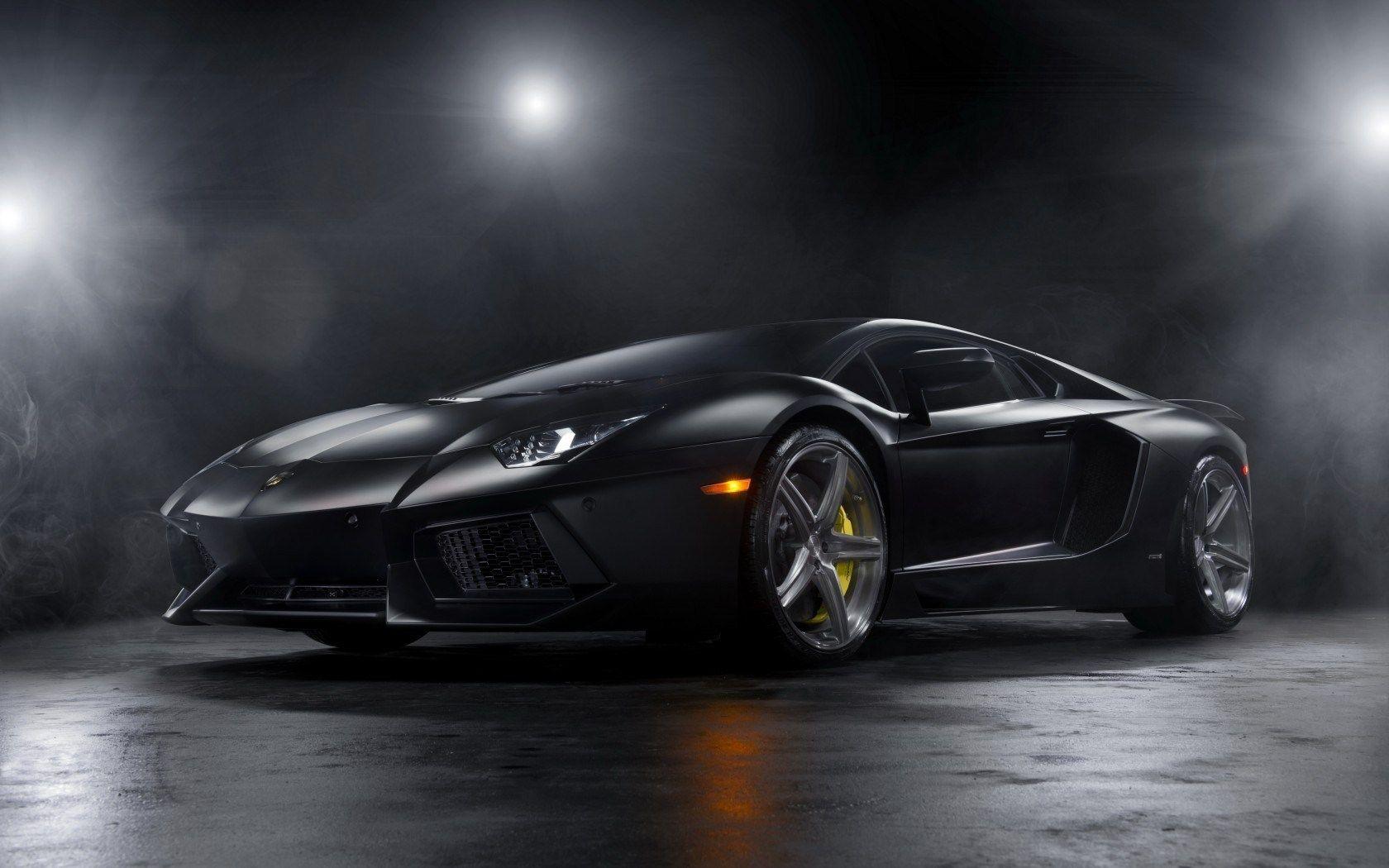 1680x1050 Lamborghini Aventador Matte Black HD Wallpaper