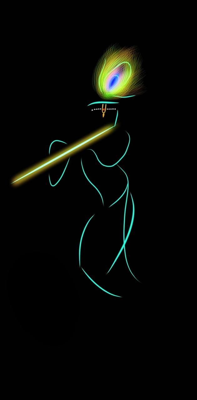 630x1280 Krishna Neon wallpaper