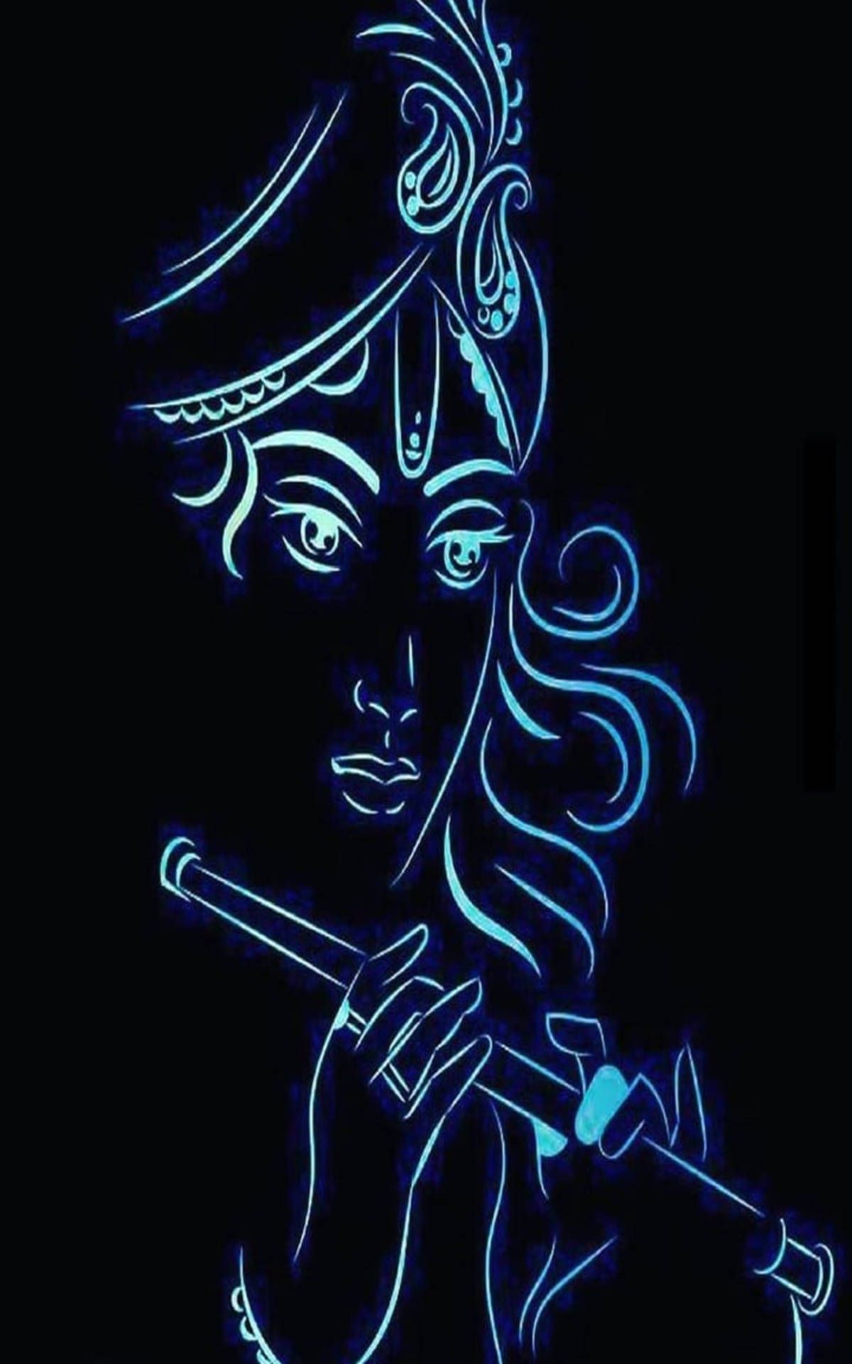 1200x1920 Download Caption: Divine Emanation Krishna with His Enchanted Flute. Wallpaper