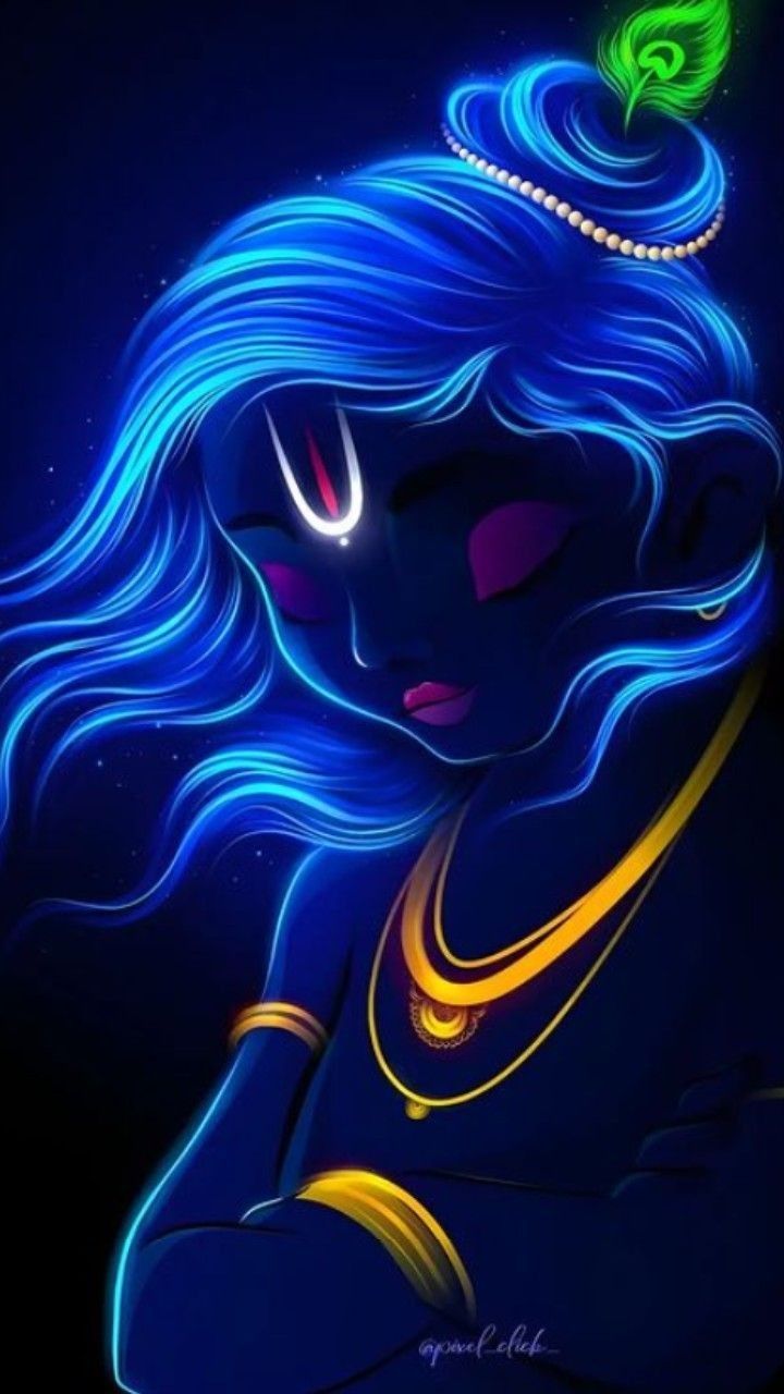 720x1280 Blue Krishna Wallpaper